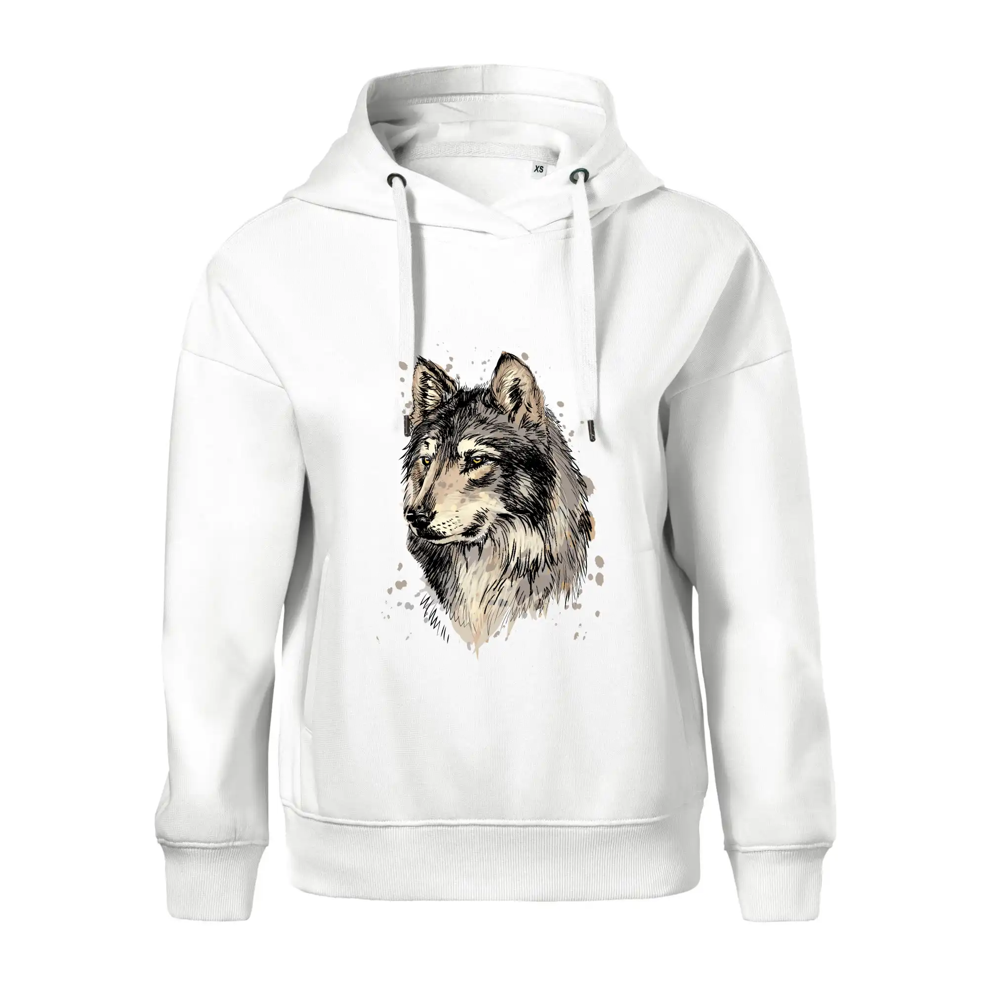 Hlava vlka kreslená