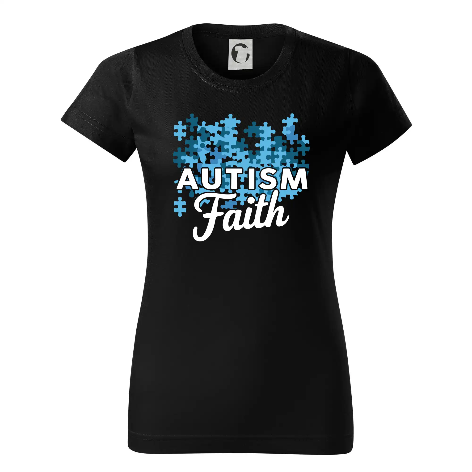 Tričká s motívom autizmu & osveta - Autism faith - Dámske tričko basic - ľahko voľnejšie a dlhšie