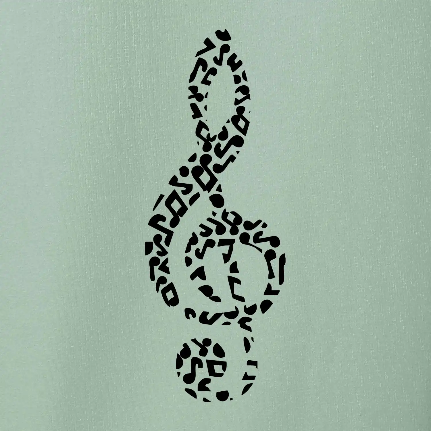 Houslový klíč z not