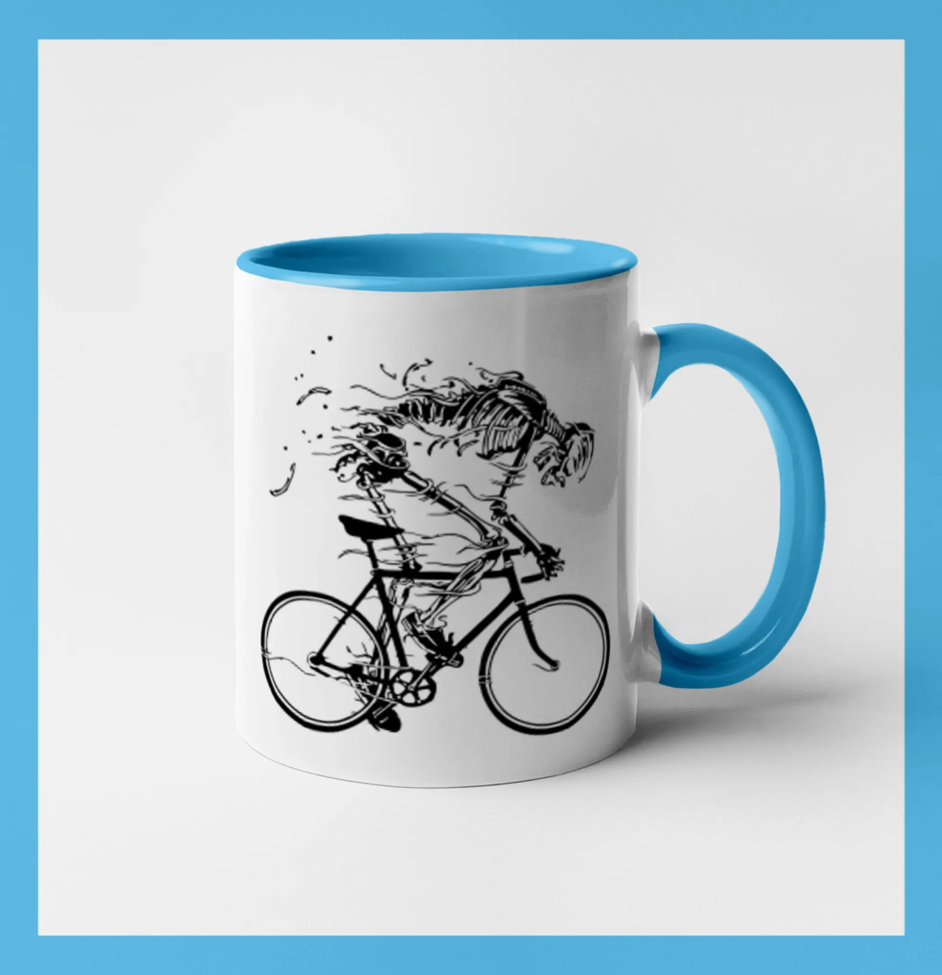 Tričko ako darček pre cyklistu - Gravel Bike - kostra - Hrnček 