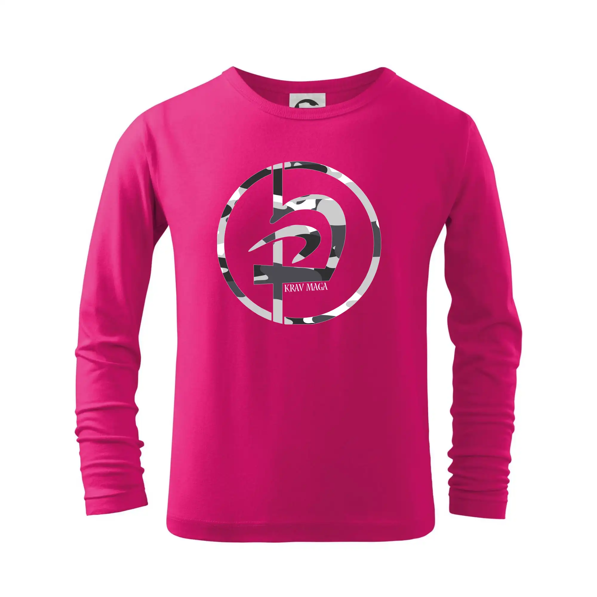 Tričká Karate - Krav maga  maskáčový nápis - Tričko detské Long Sleeve