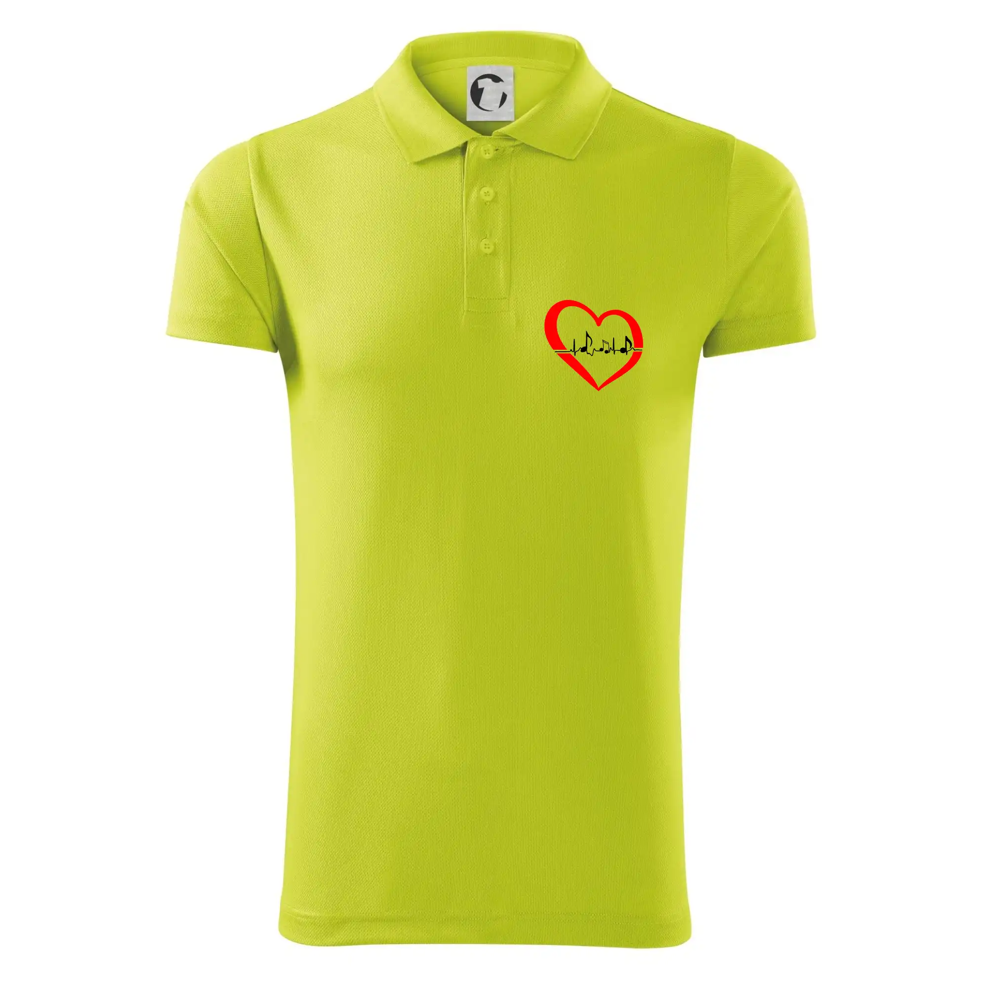 Hudobné tričká - Moje srdce bije pre hudbu - srdce malé - Polokošeľa Victory (športové)