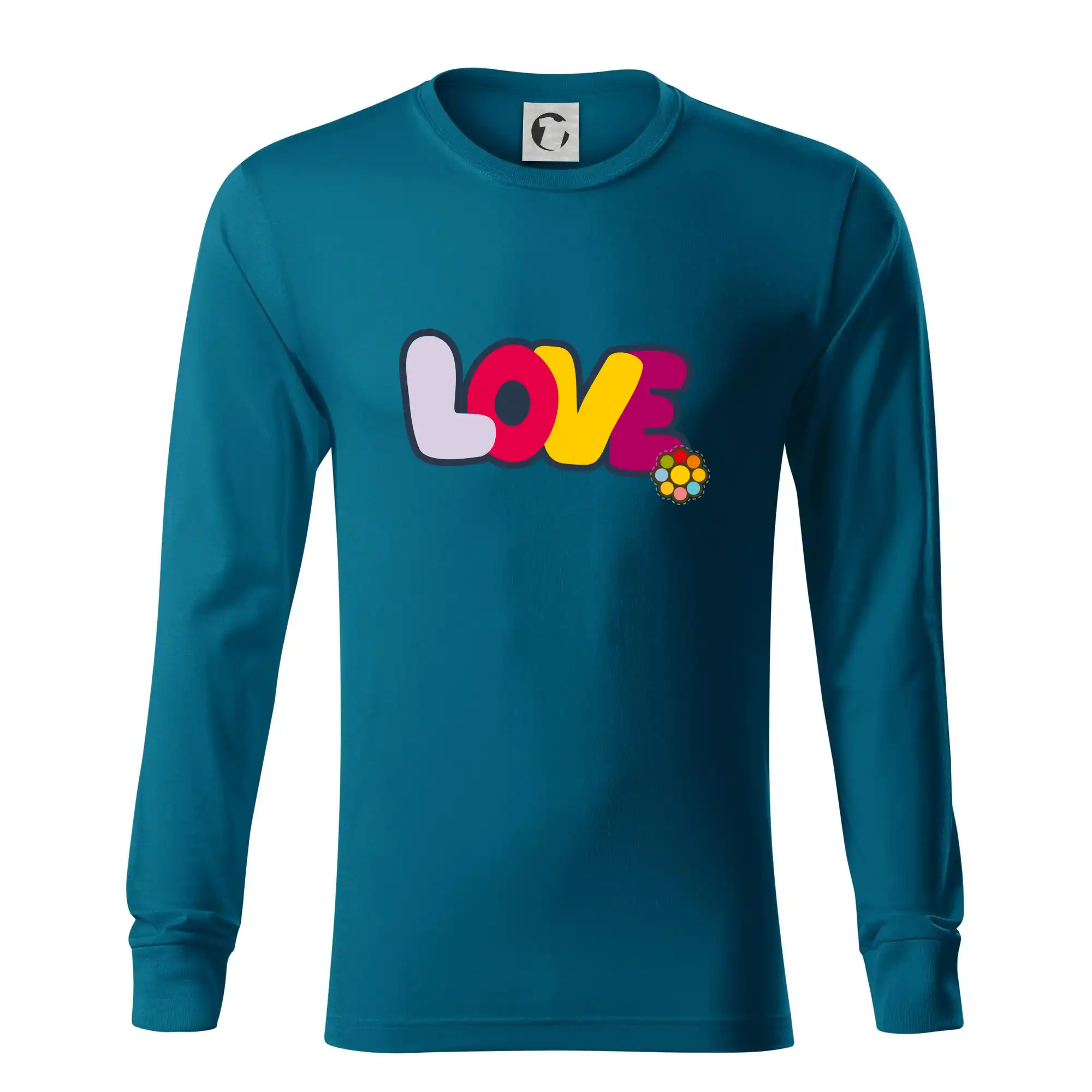 Love nápis s květinou