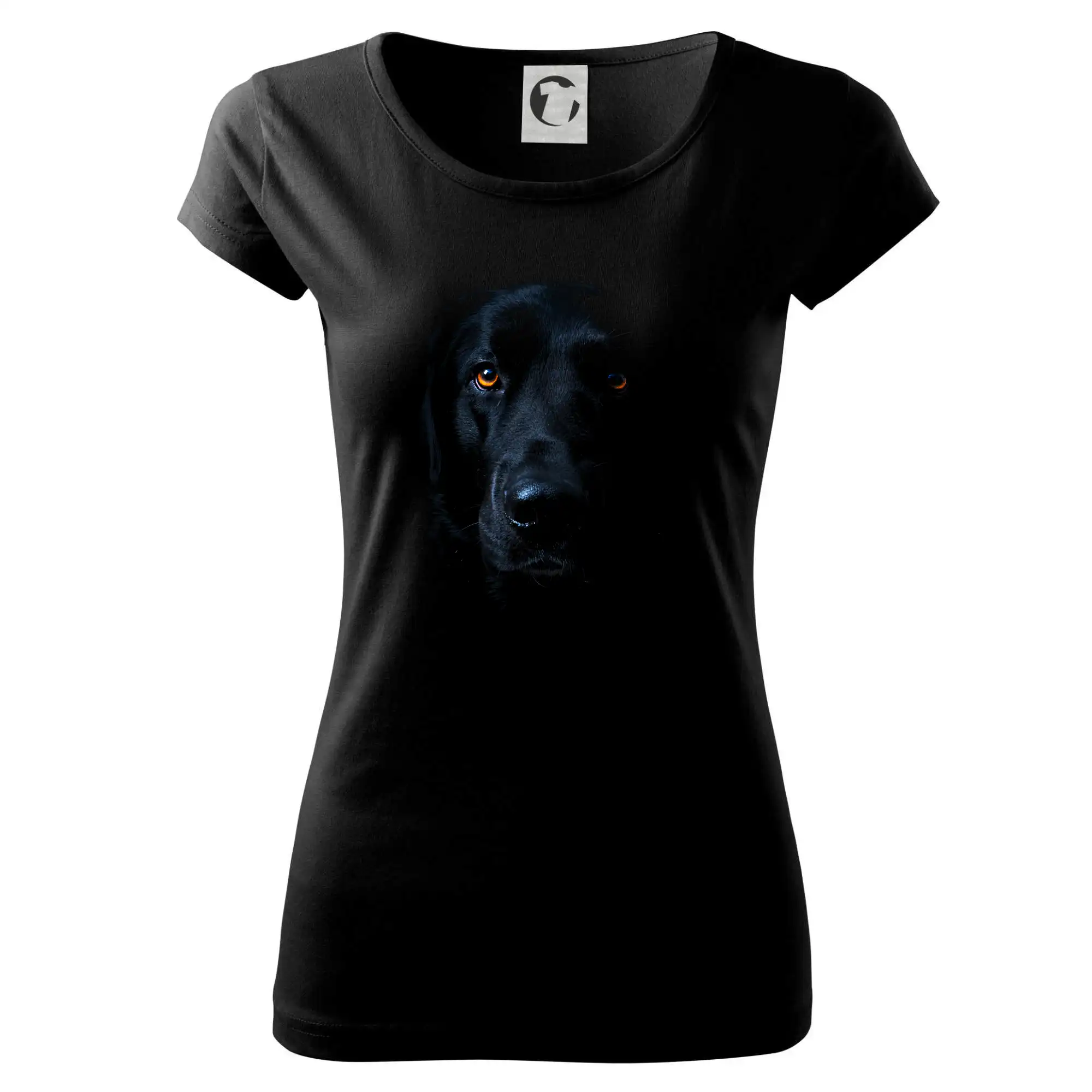 Labrador - Čierny Labrador fotka - Dámske tričko Pure
