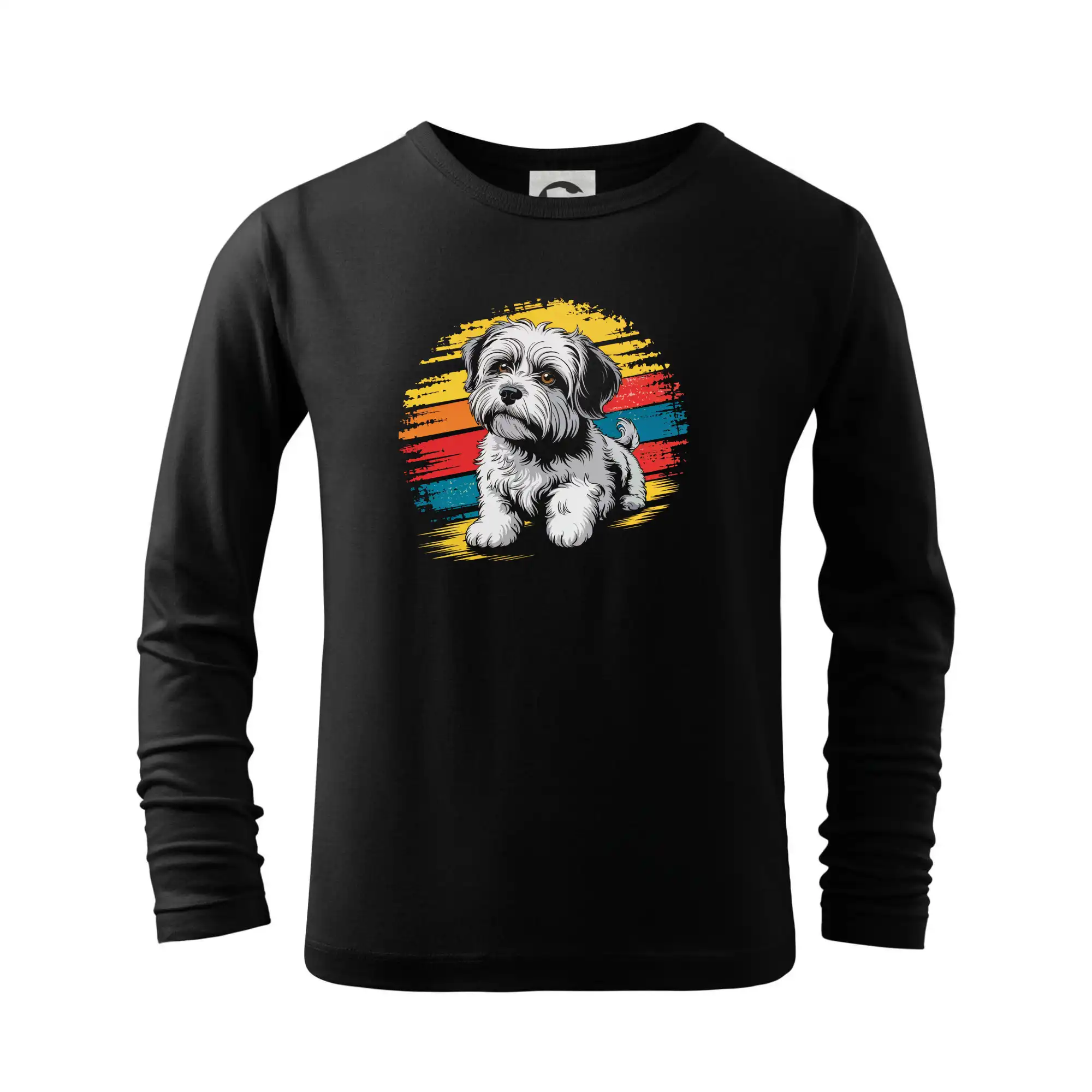 Ostatné psie plemená - Havanský psík farebný kruh - Tričko detské Long Sleeve