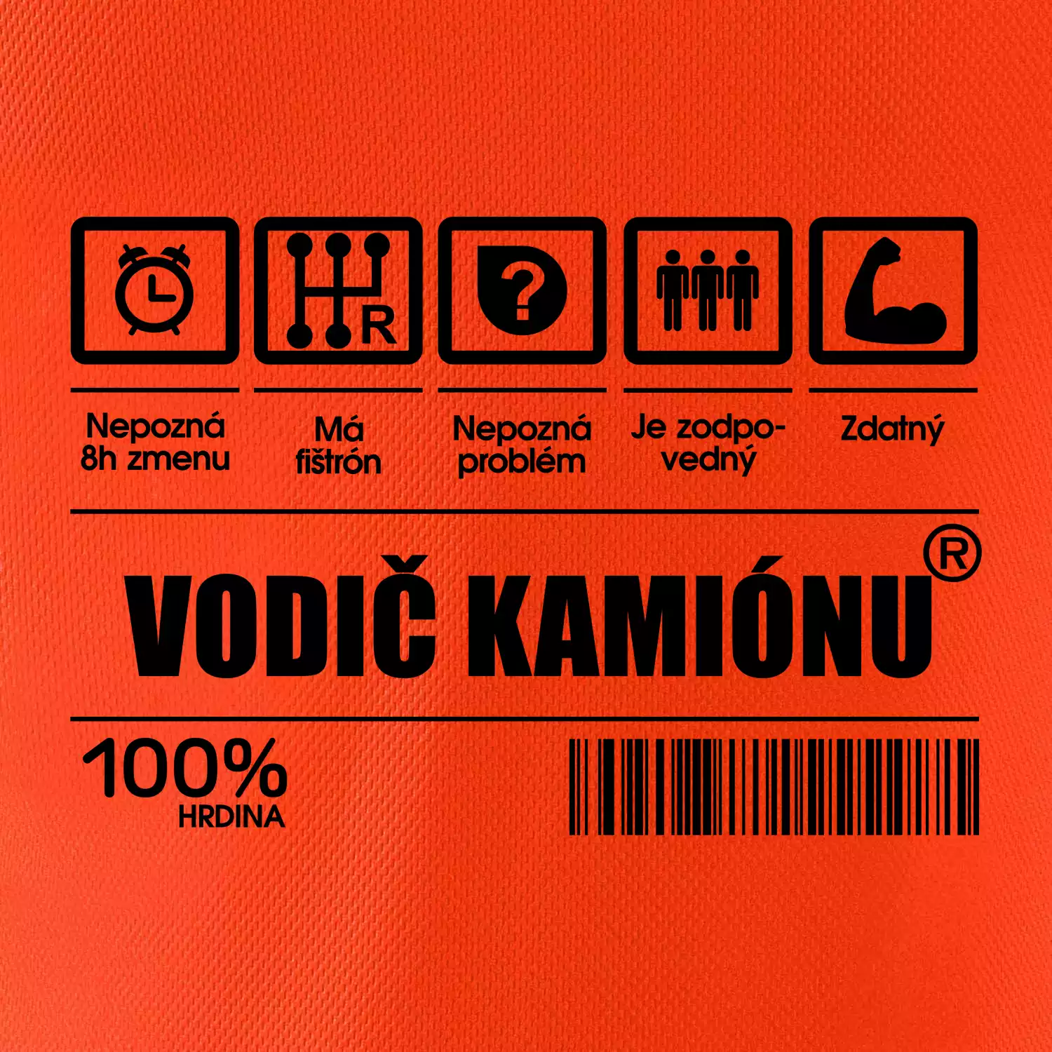 Čiarový kód - Vodič kamionu