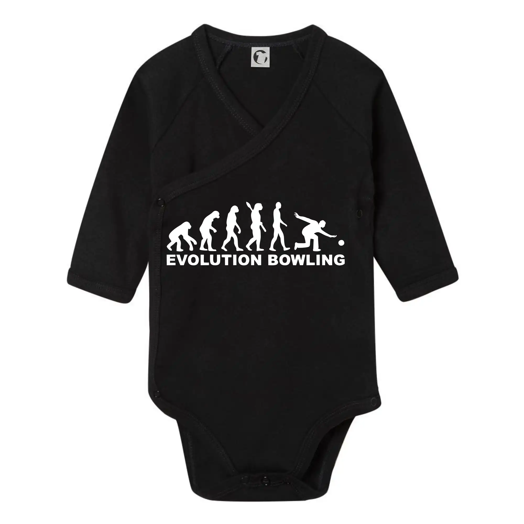Tričká Bowling - Bowling evolúcia - Body zavinovacie s dlhým rukávom