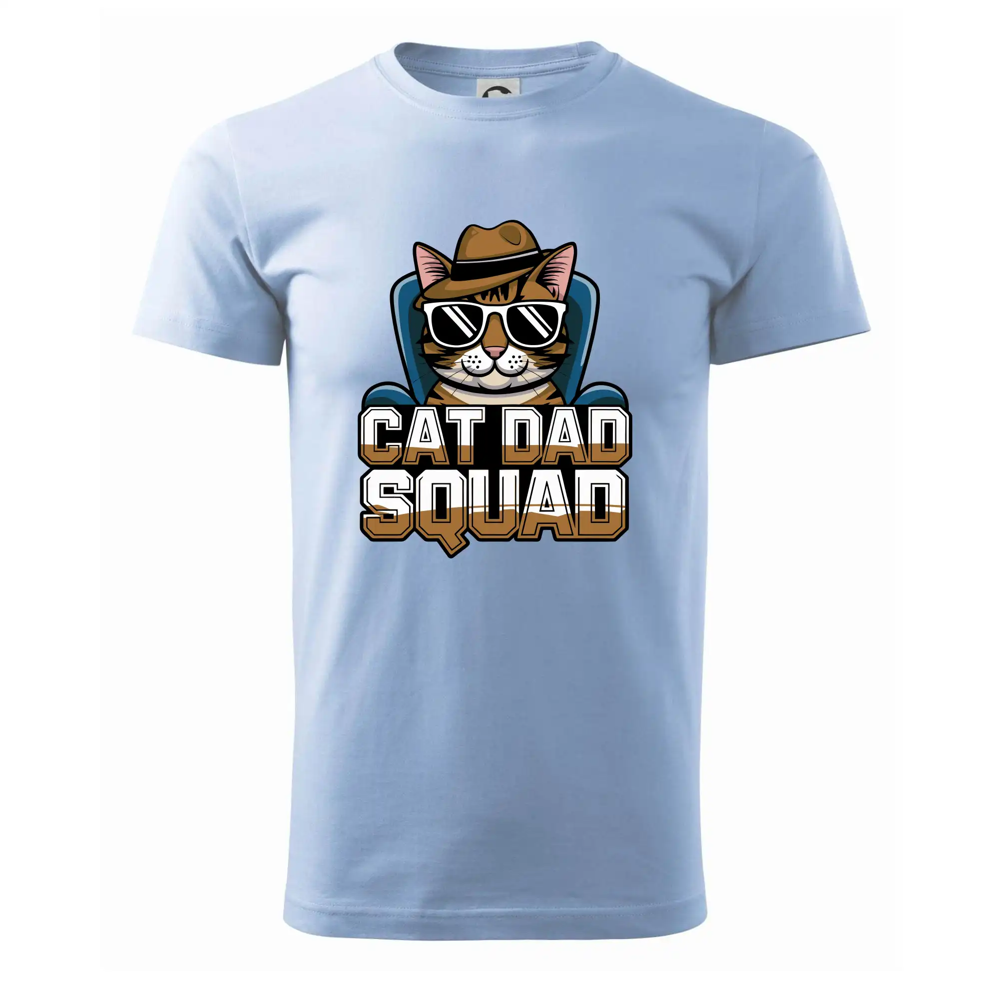Vtipná tričká s mačkou - Cat dad squad - Pánske tričko nižšej gramáže