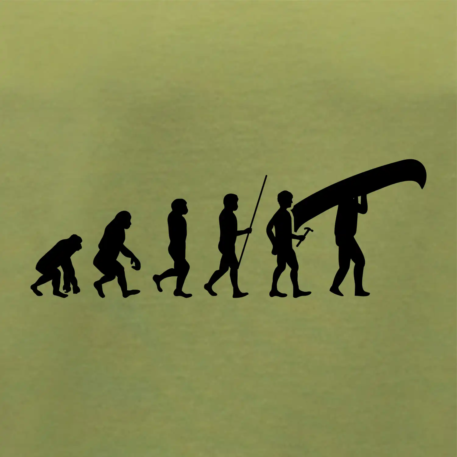 Evoluce kanoe nad hlavou