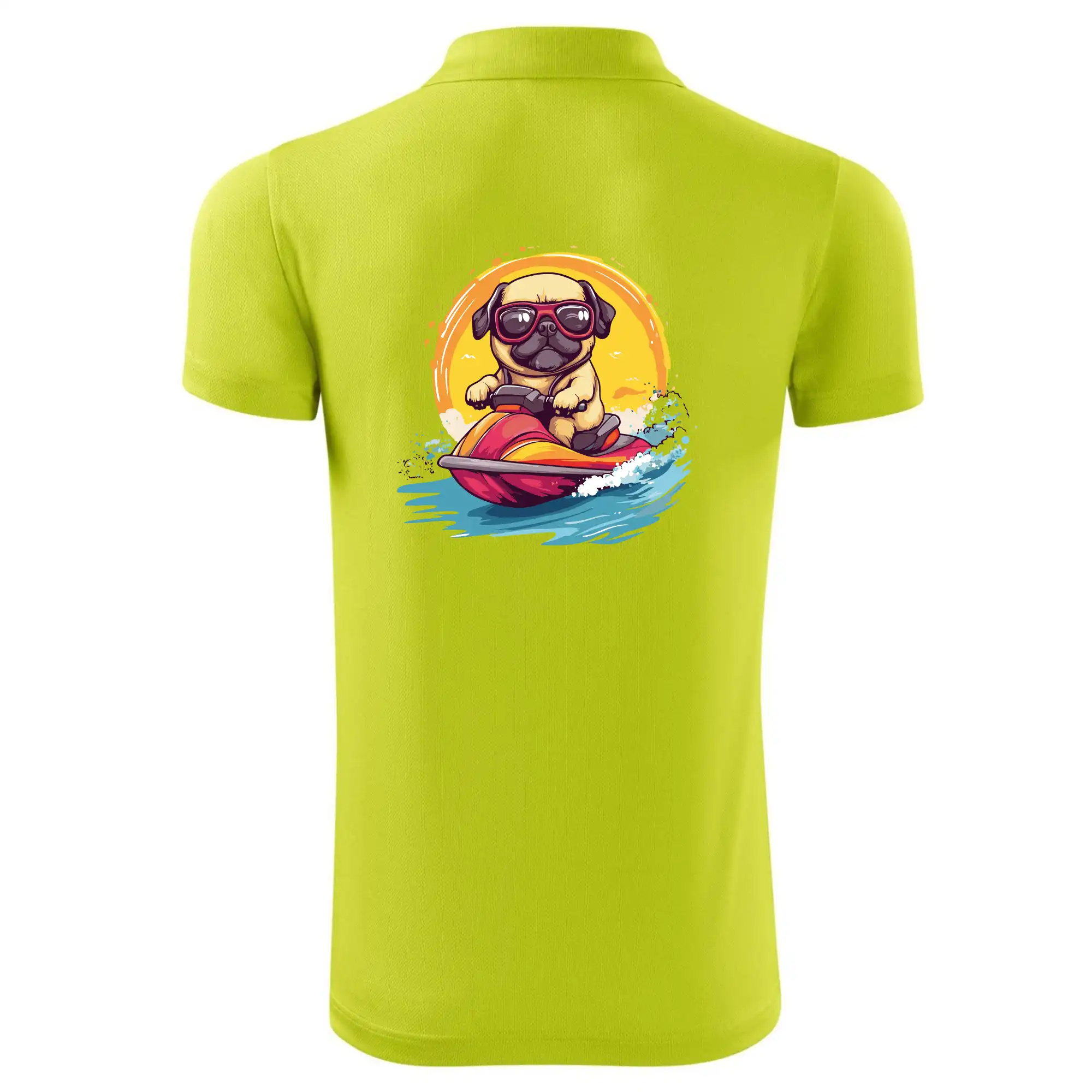 Mops na vodním skútru