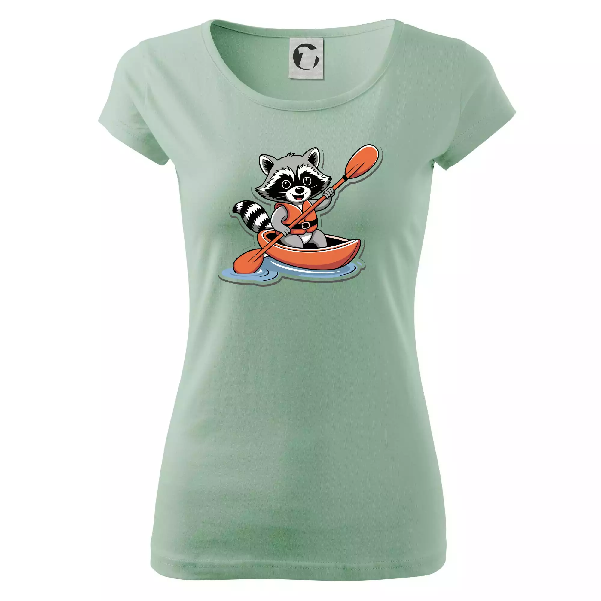 Mýval v kajaku kreslený