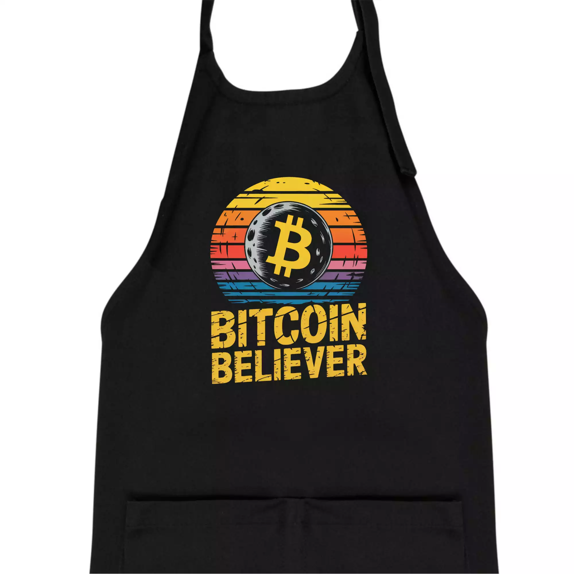 Bitcoin Believer Vintage retro sunset