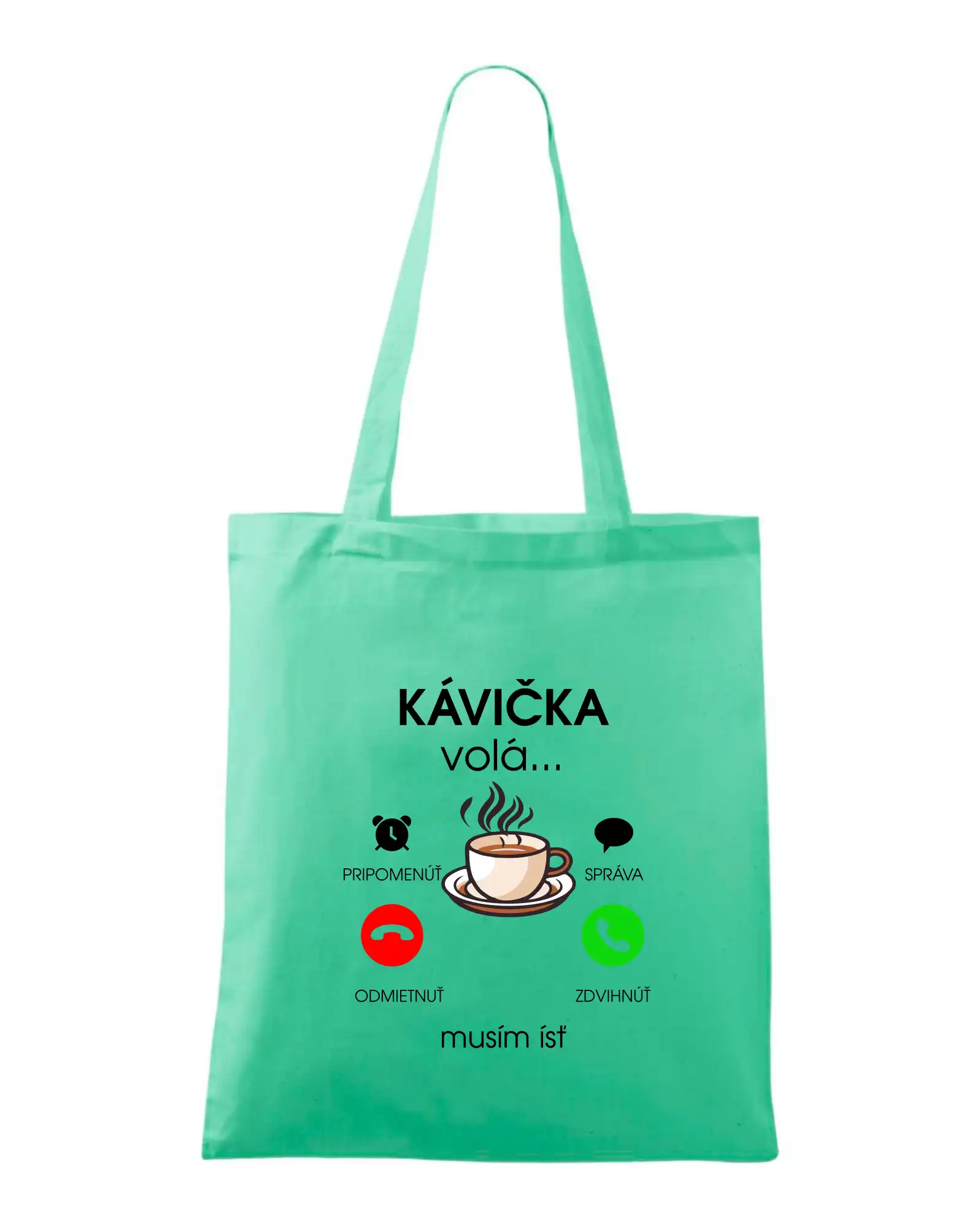 Motívy pre baristu a milovníkov kávy - Kávička volá - Taška bavlnená