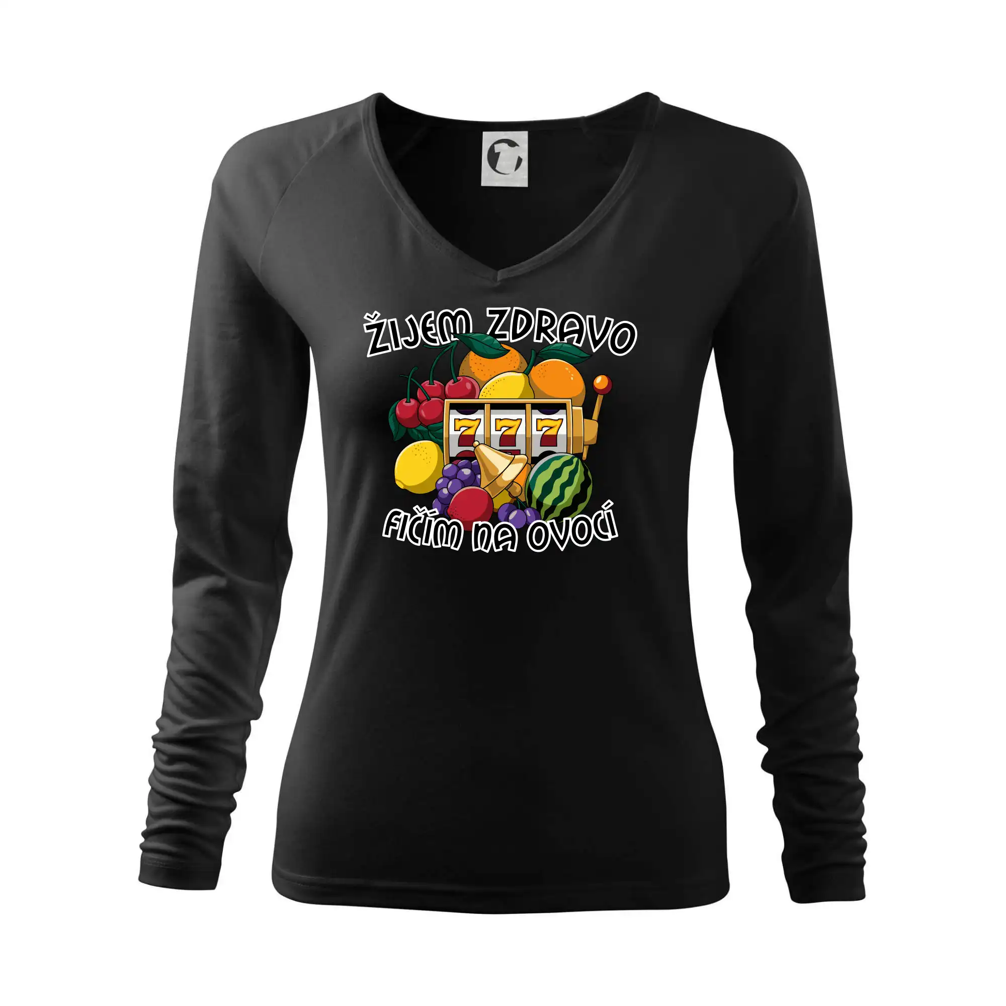Poker tričká - Casino - Žijem zdravo fičím na ovocí - Tričko dámske Elegance