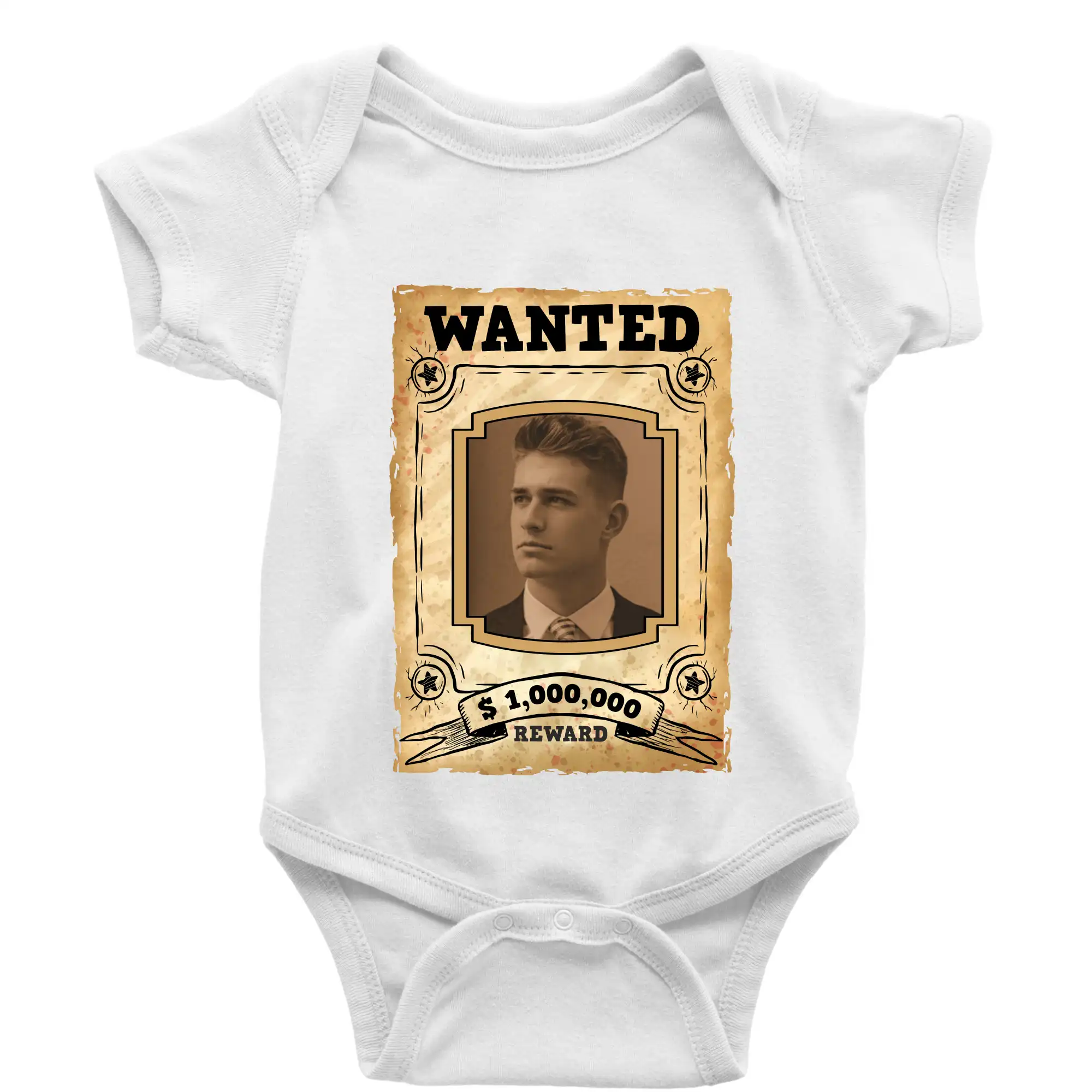 Geek Tričká - Wanted Fotka - Body dojčenské s krátkym rukávom