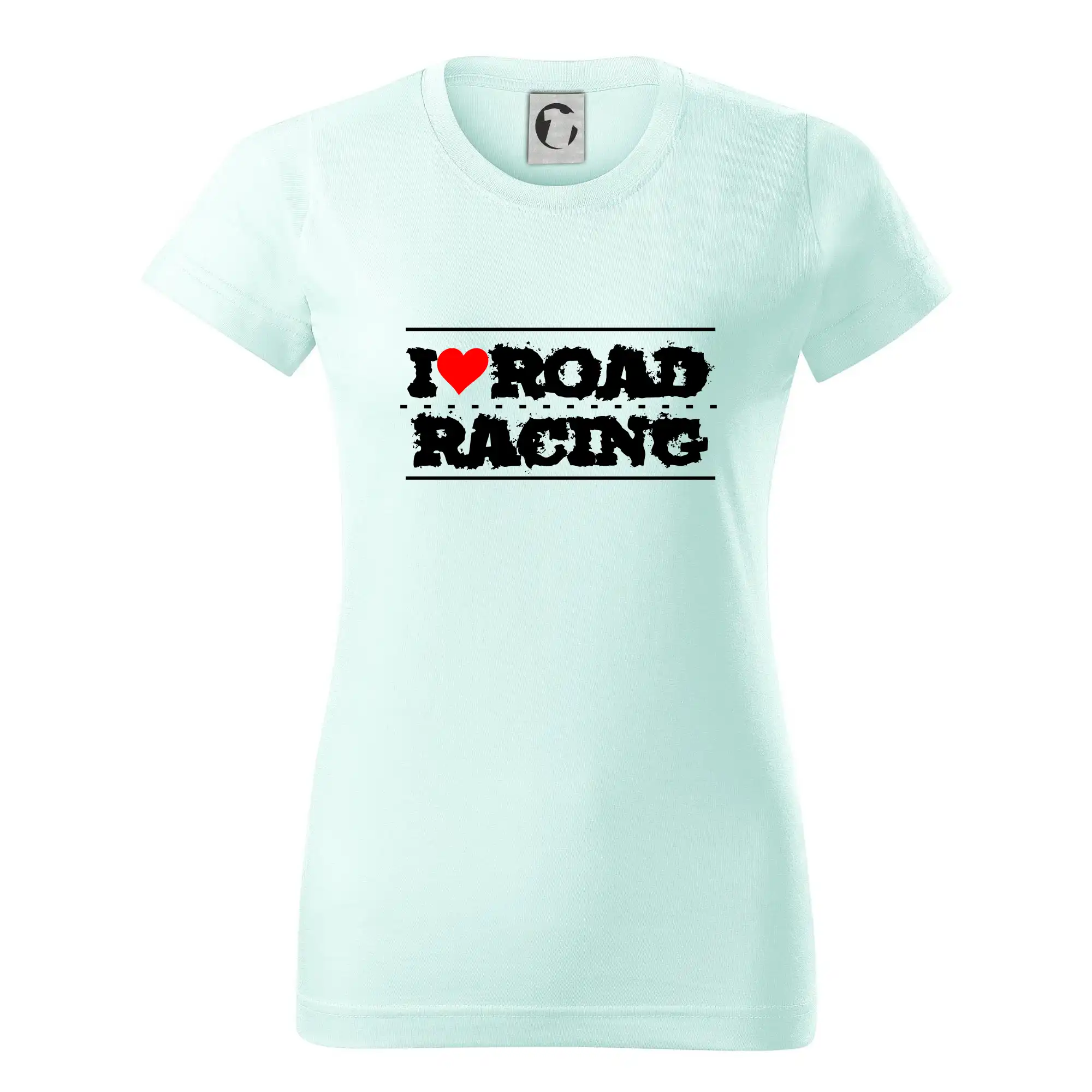 Tričká a mikiny s potlačou motoriek – pre pravých motorkárov - I love road racing - Dámske tričko basic - ľahko voľnejšie a dlhšie