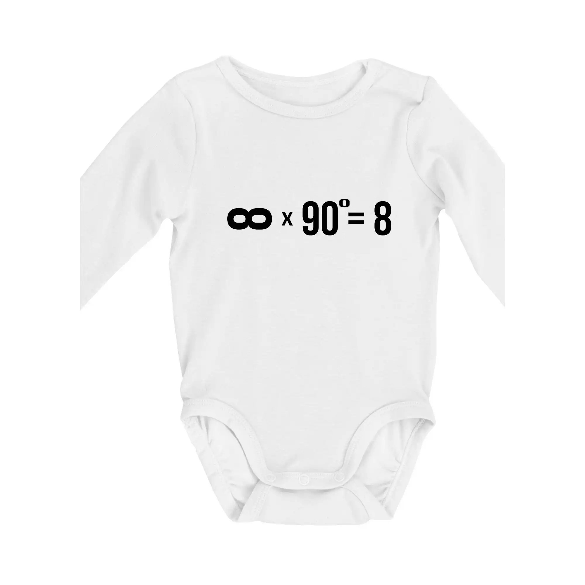 Vtipné tričká pre matematiky - Nekonečno matematika - Body dojčenské s dlhým rukávom