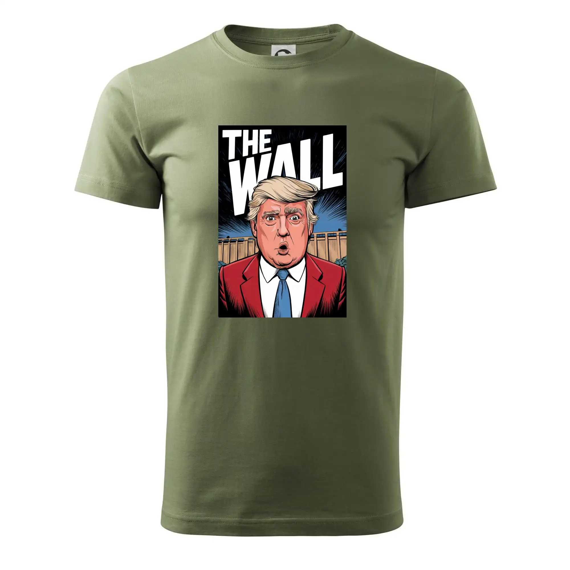 Politické tričká - The wall Trump - Pánske tričko nižšej gramáže