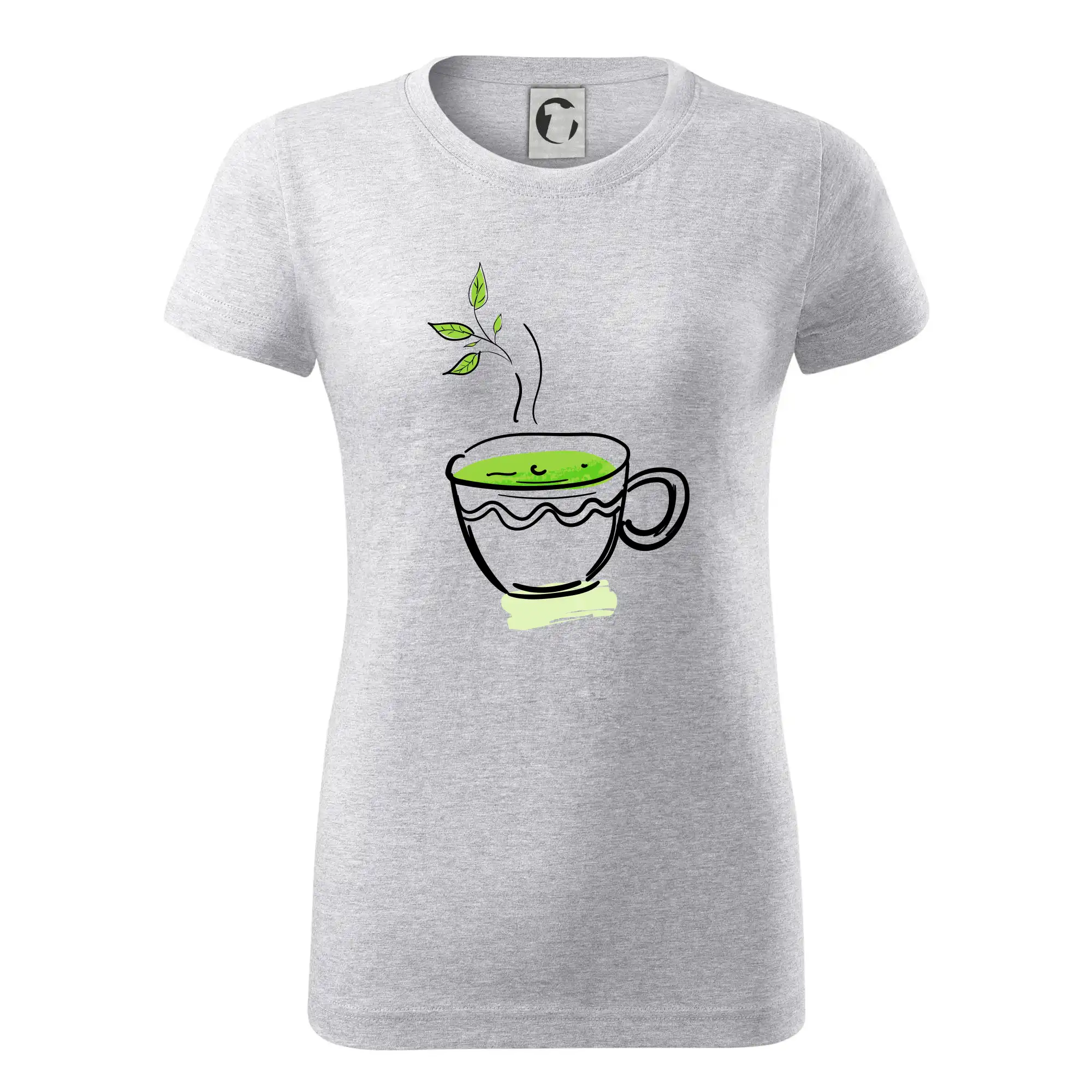 Vtipná tričká s motívmi pitie - ostatné - Hot matcha - Dámske tričko basic - ľahko voľnejšie a dlhšie