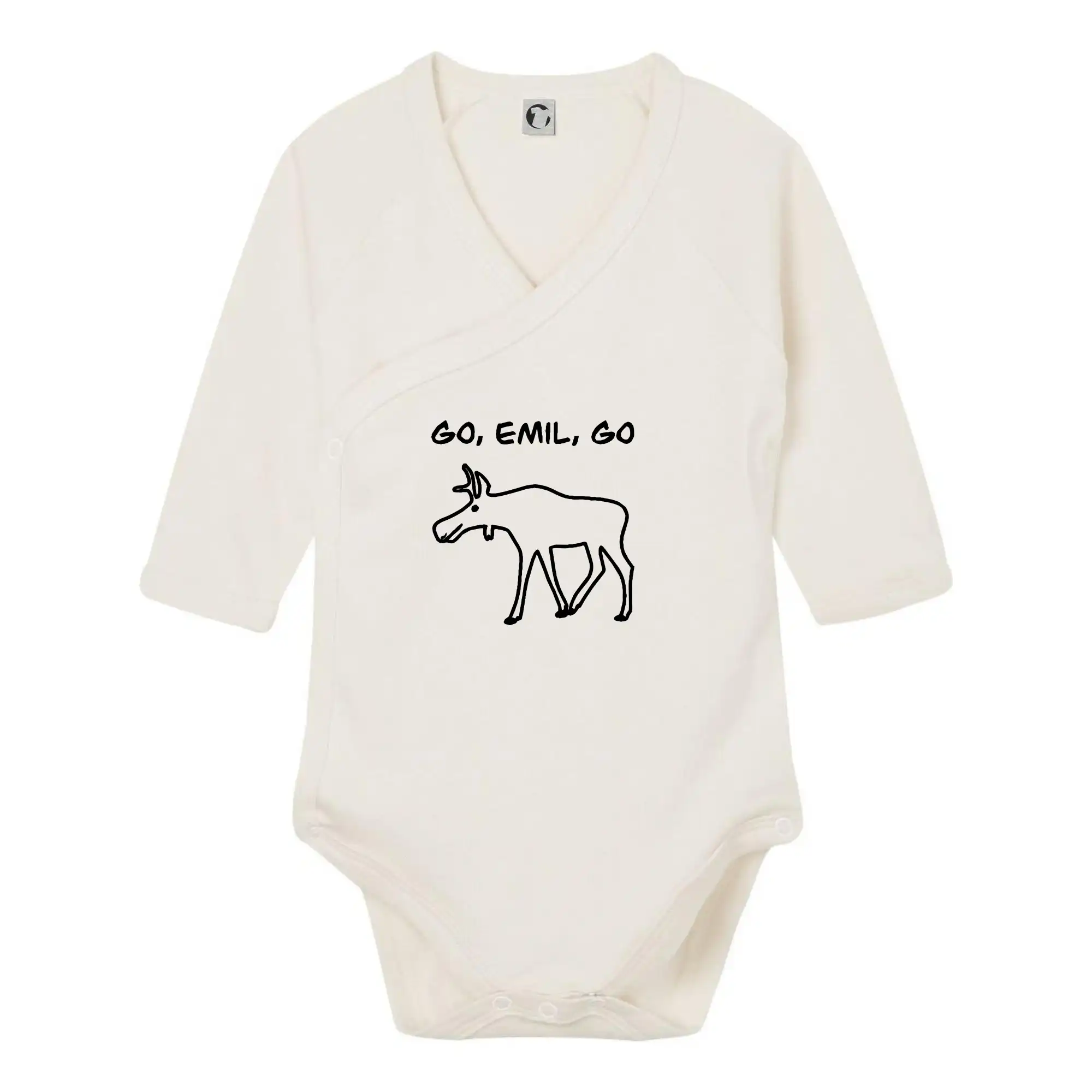 Tričká so zvieratami - Go, Emil, go (Moňas) - Body zavinovacie s dlhým rukávom