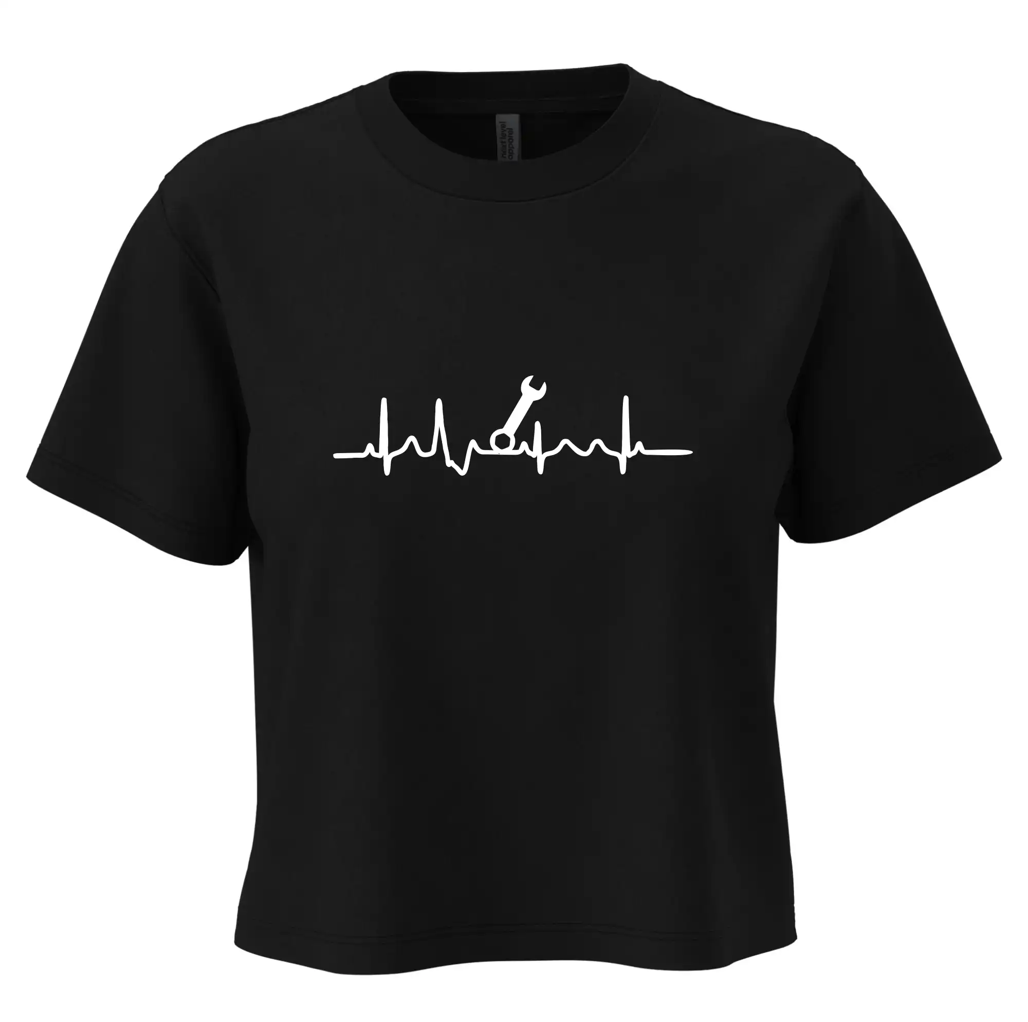 Vtipné tričká do práce - Ekg klíč - montér - Boxy cropped tričko OVERSIZE