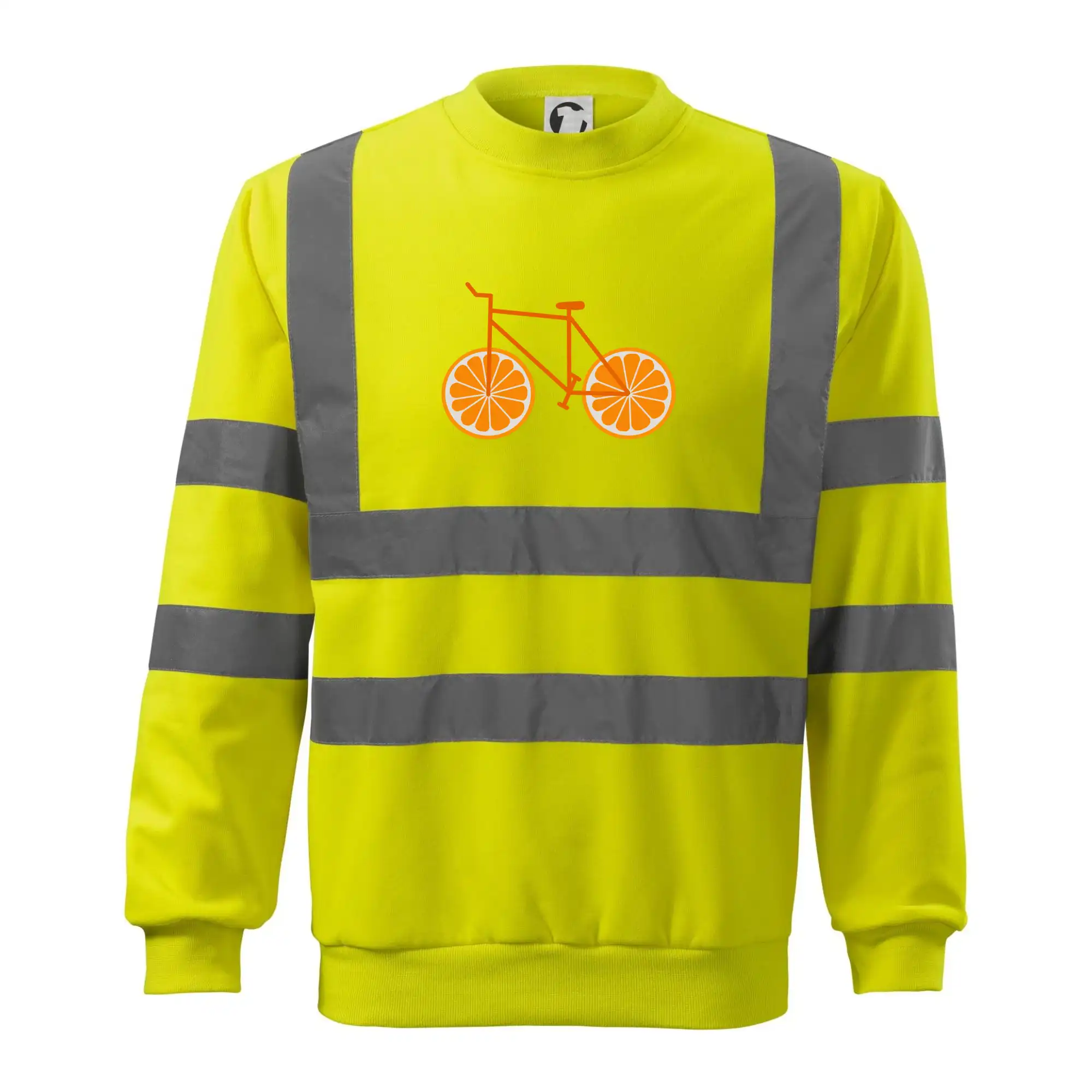 Tričko ako darček pre cyklistu - Bicykel pomaranč - Reflexná mikina