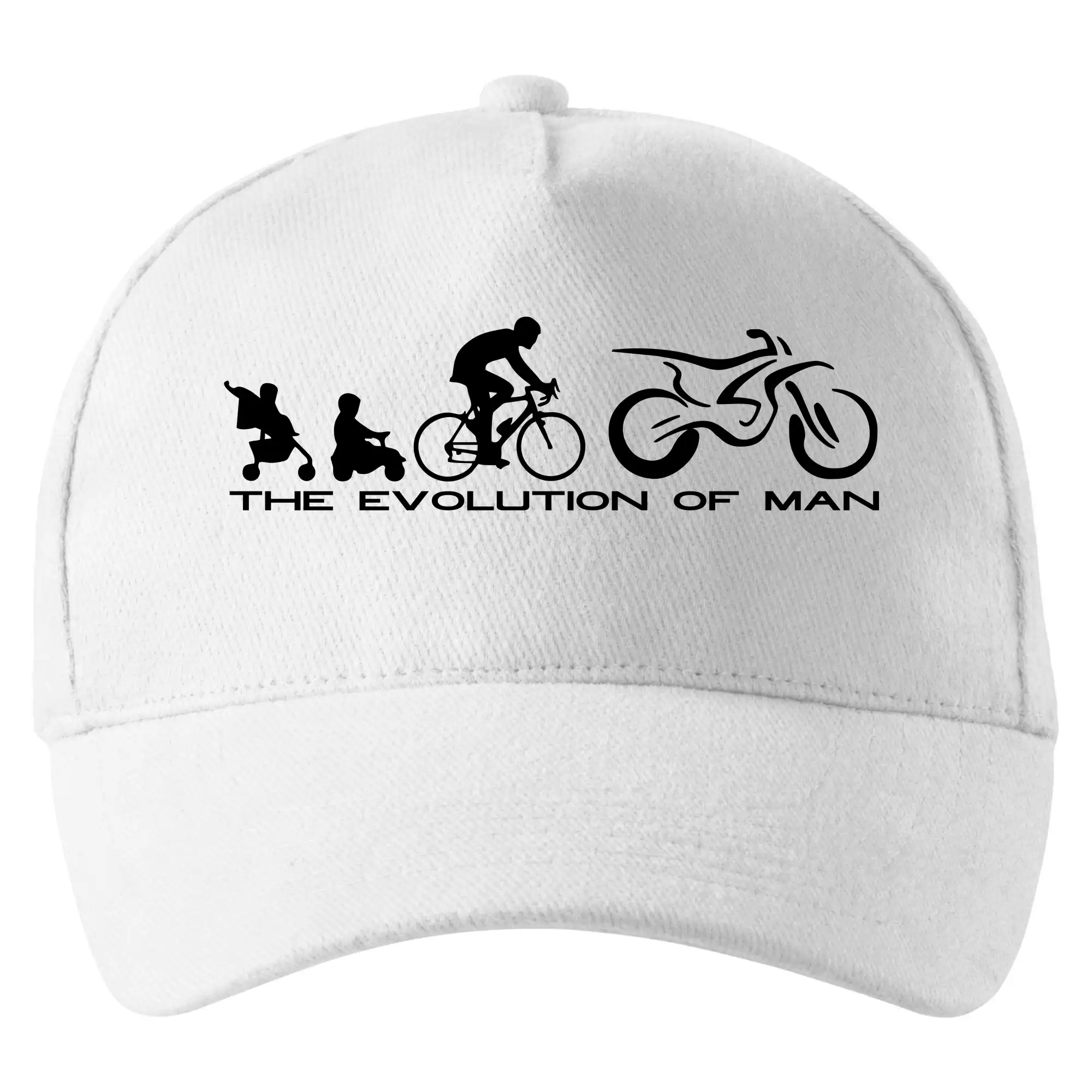 Motocross tričká - Evolution of man (Enduro) - Šiltovka so zahnutým šiltom a mosaznou sponou
