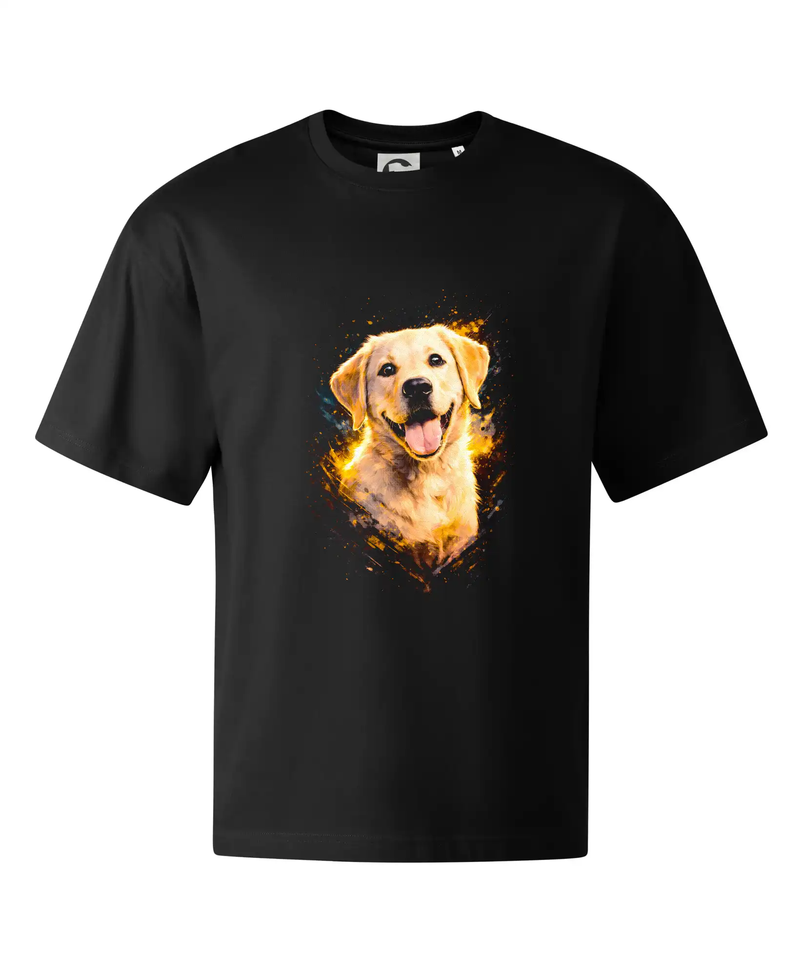 Ostatné psie plemená - Obrázok poltón Zlatého retriever sediaci - Stage unisex - OVERSIZE
