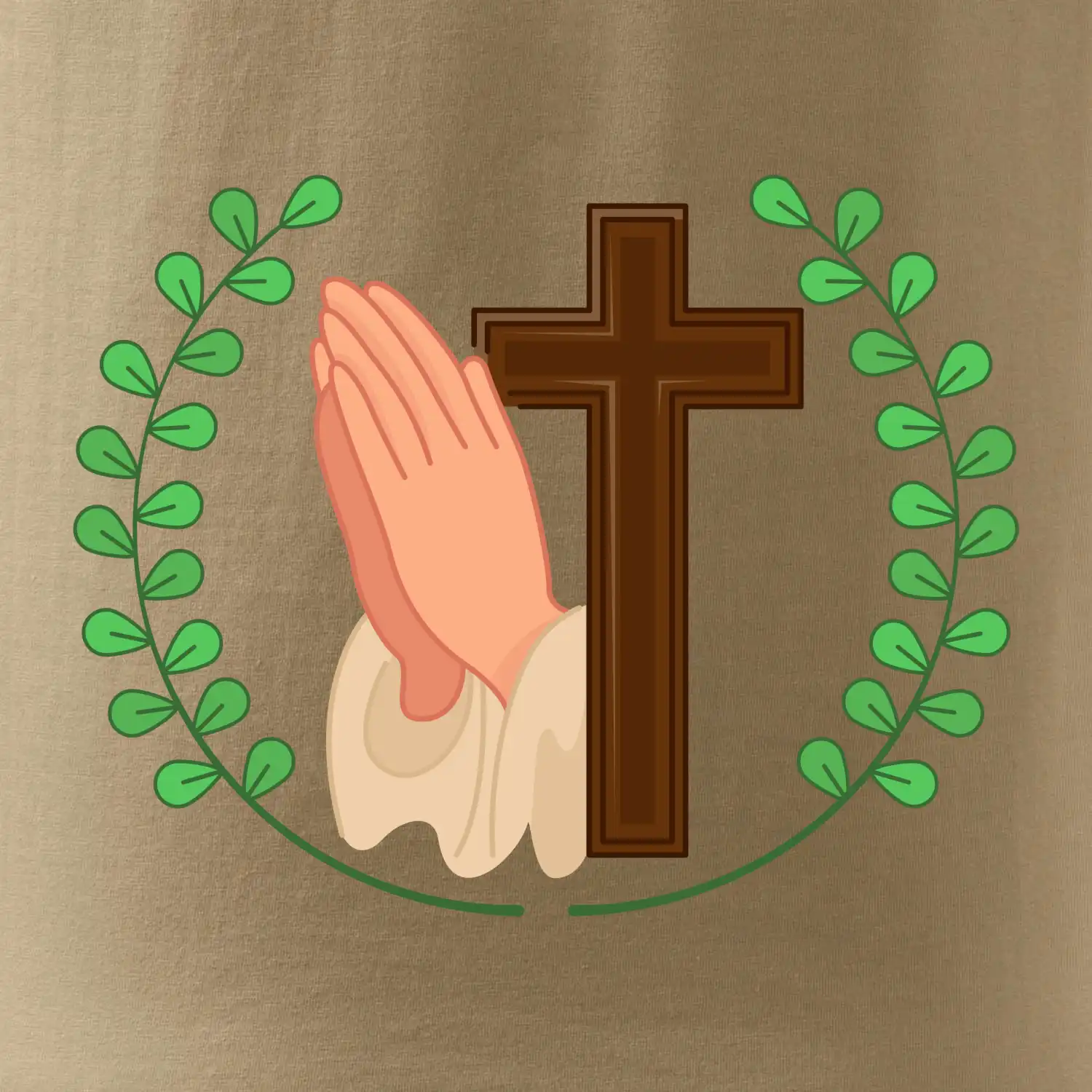 Věnec - kříž a modlení