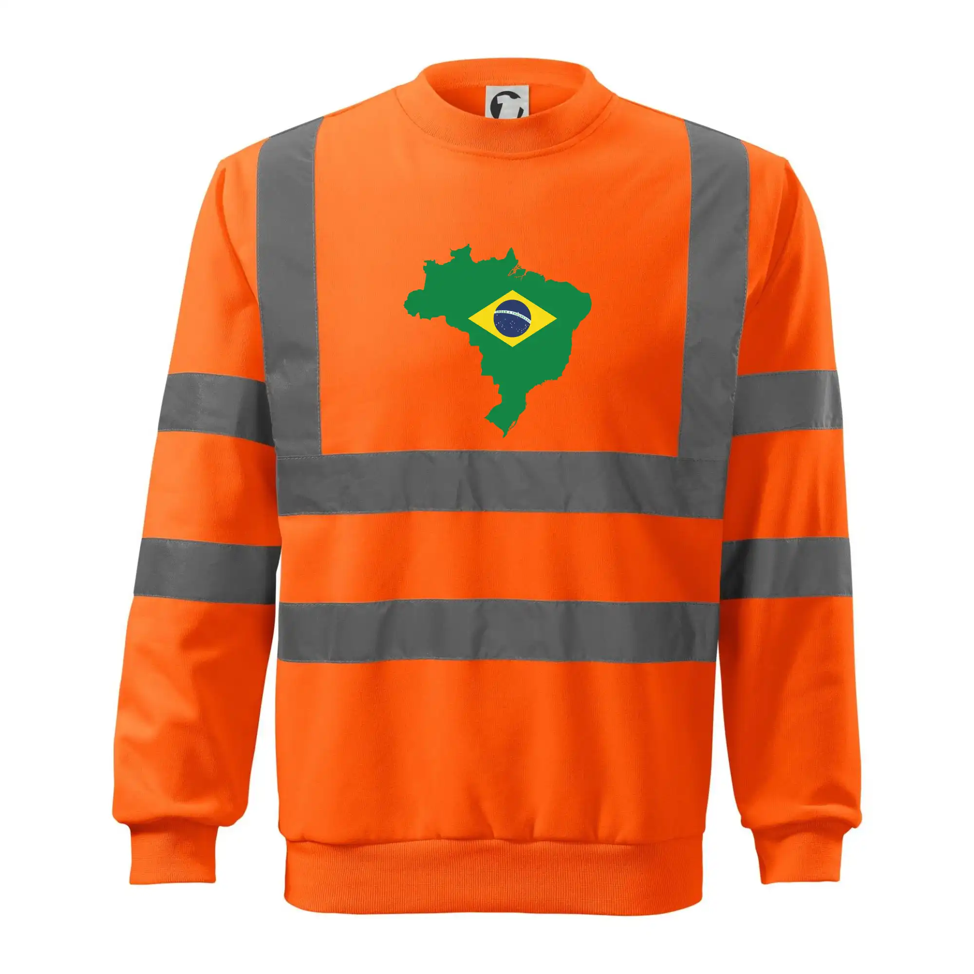 Brazílie vlajka v mapě