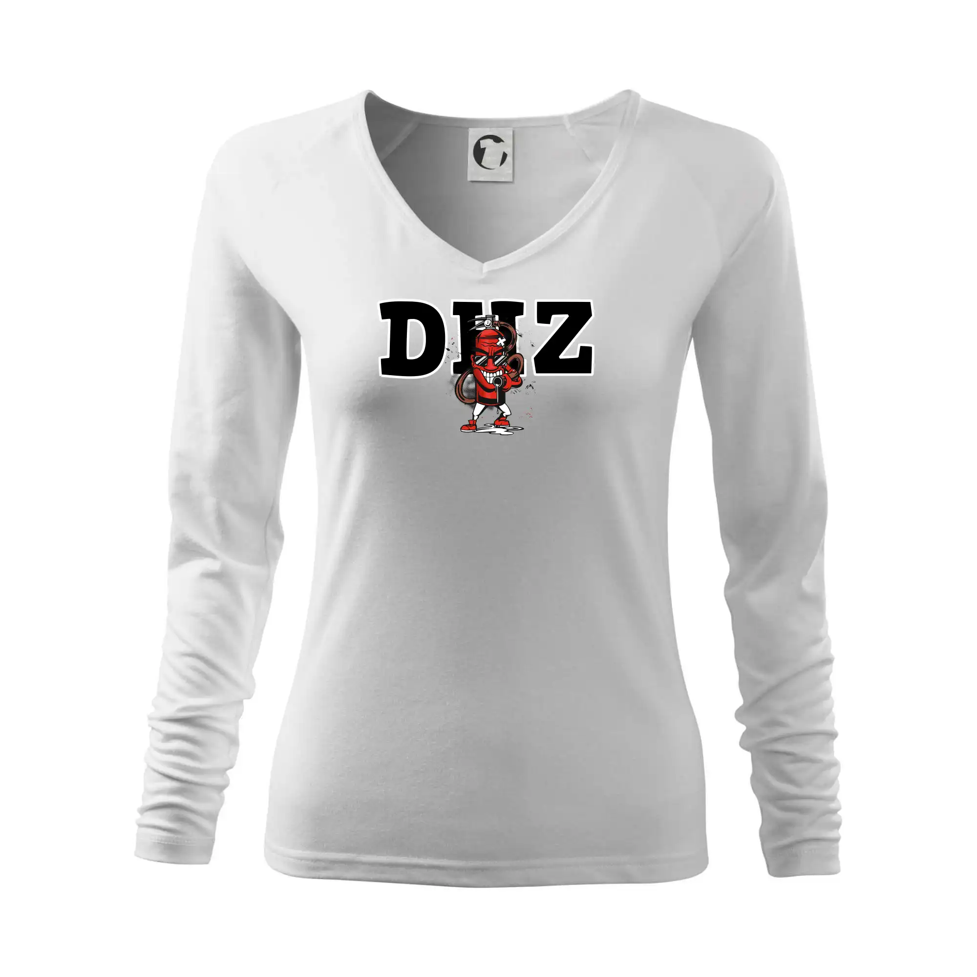 Originálne tričká pre hasičov - DHZ hasiaci prístroj - Tričko dámske Elegance