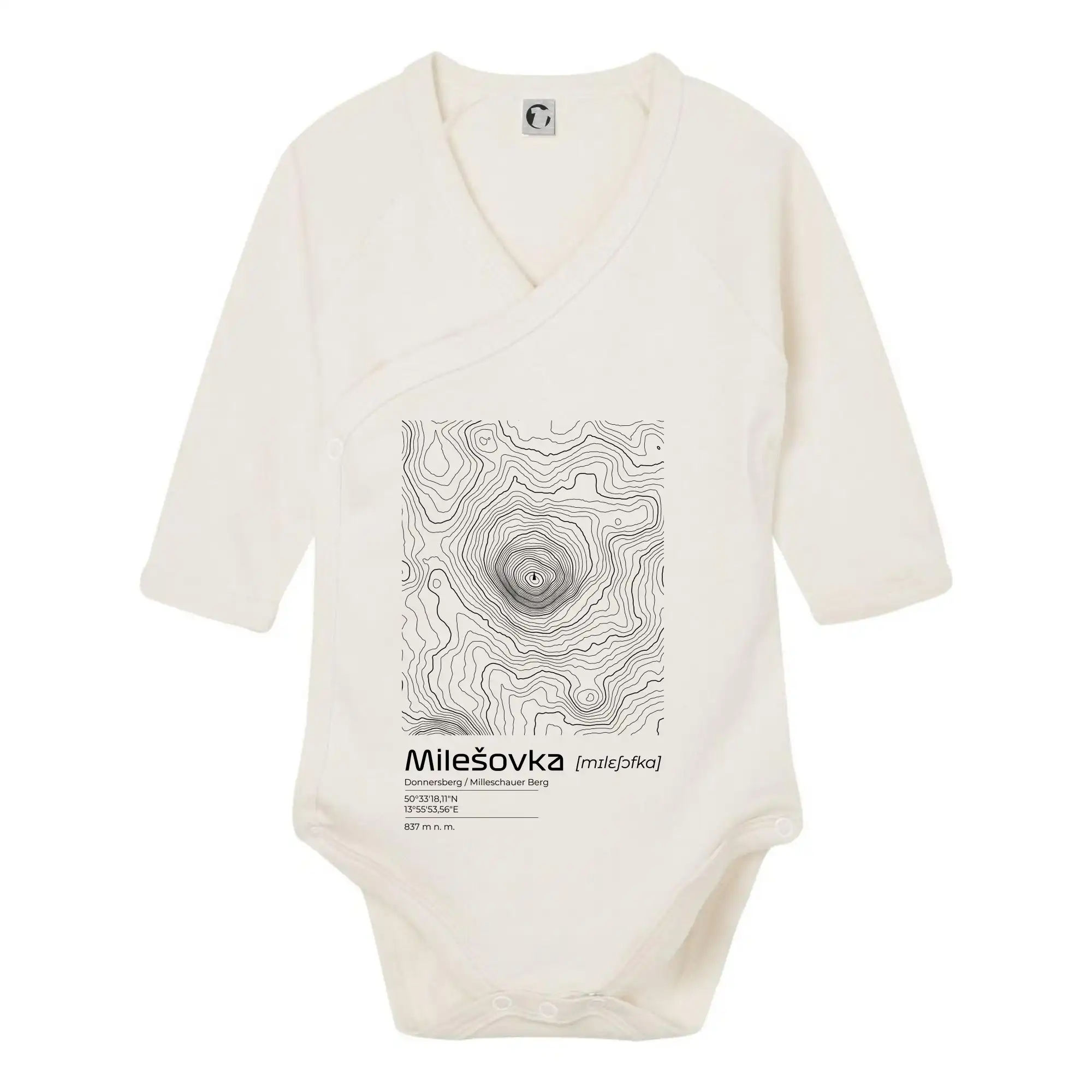 Milešovka - vrstevnice v obdélníku