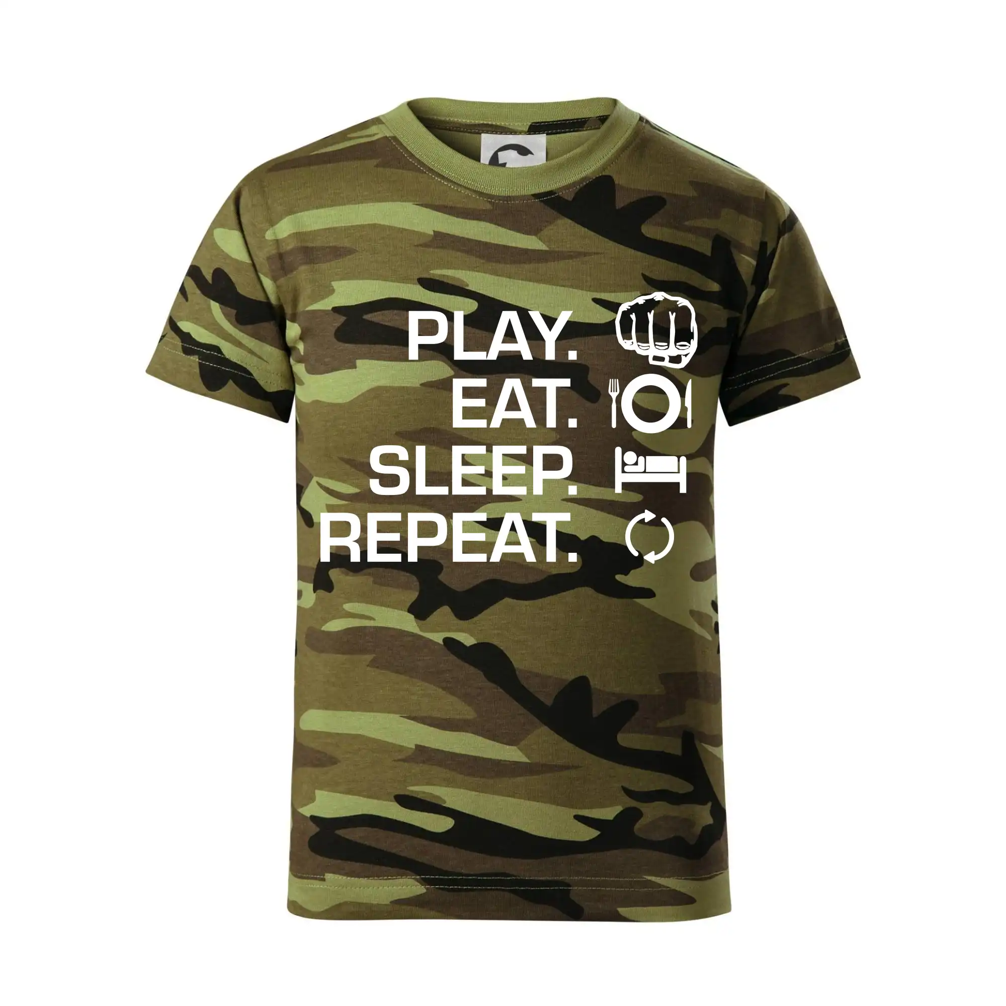 Tričká Karate - MMA eat sleep repeat - Detské maskáčové tričko