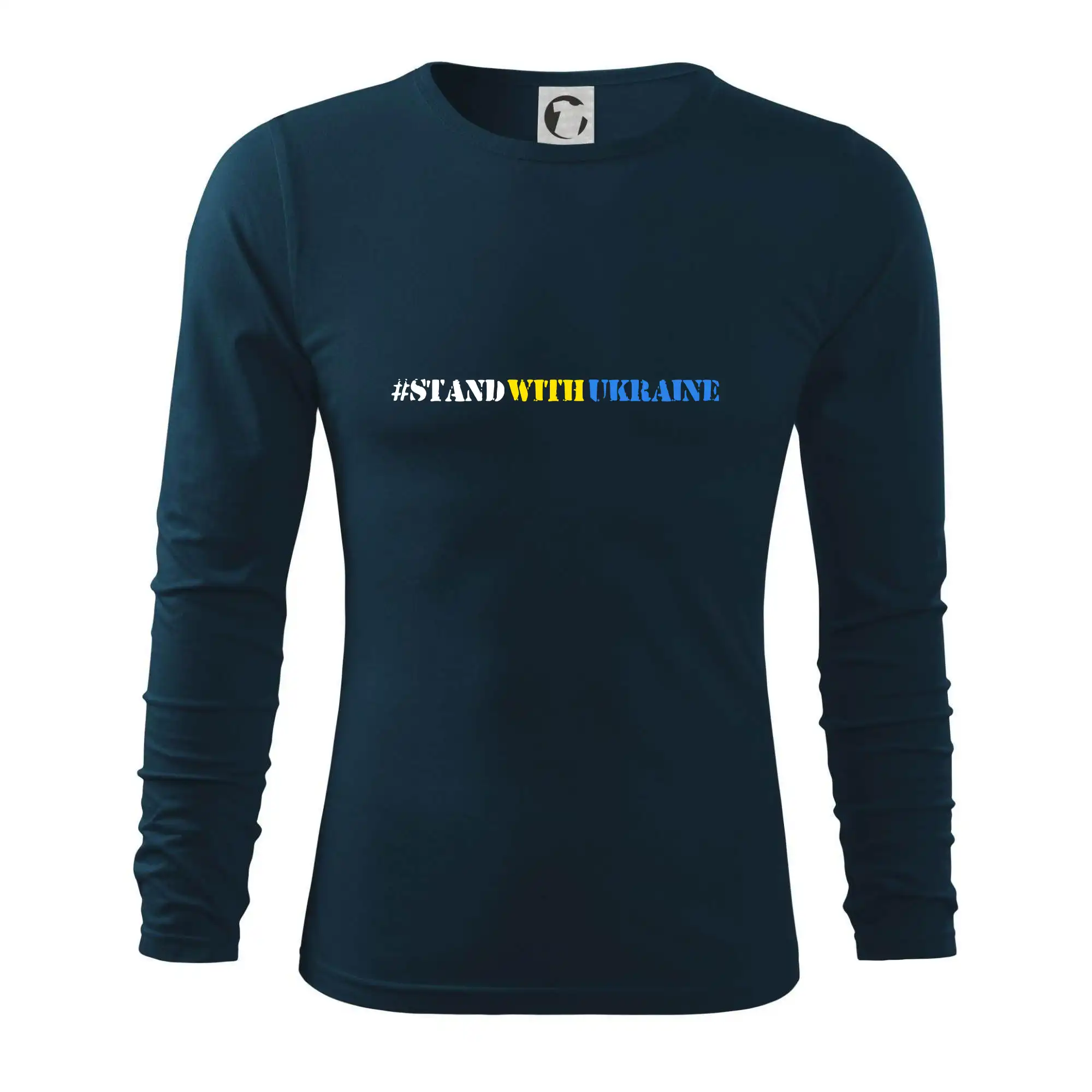 Tričká s vlajkou ukrajiny - #StandWithUkraine - Tričko s dlhým rukávom FIT-T long sleeve