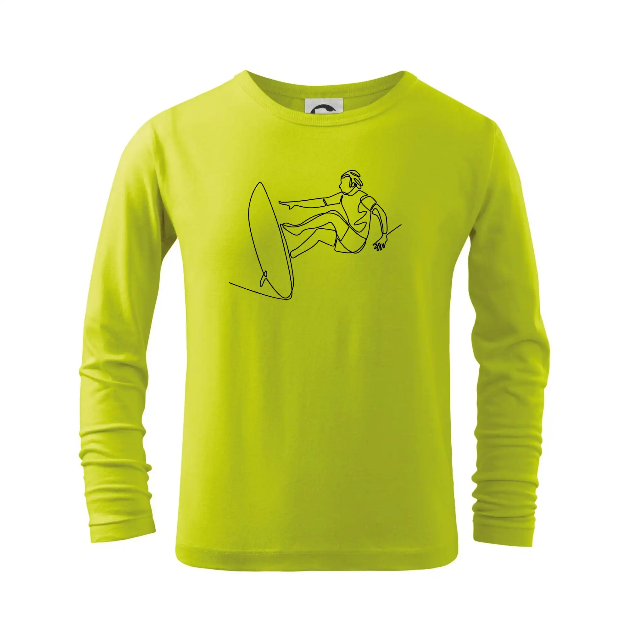 Surfař na vlně jedním tahem