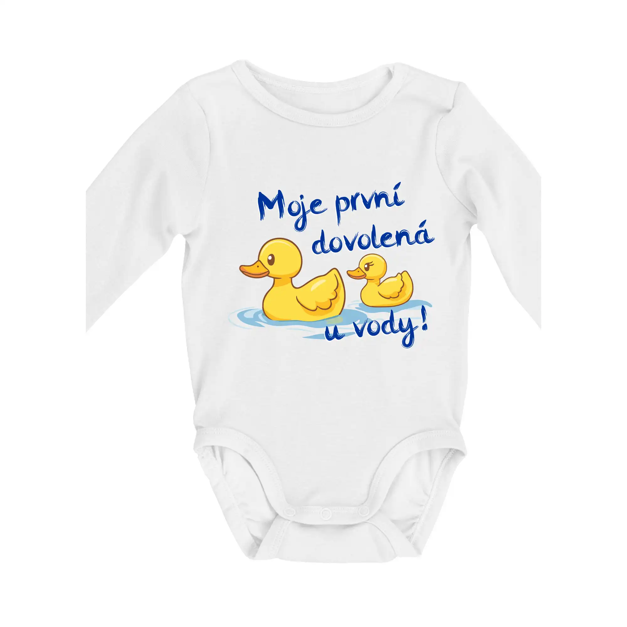 Moje první dovolená u vody - holčička - Body dojčenské s dlhým rukávom