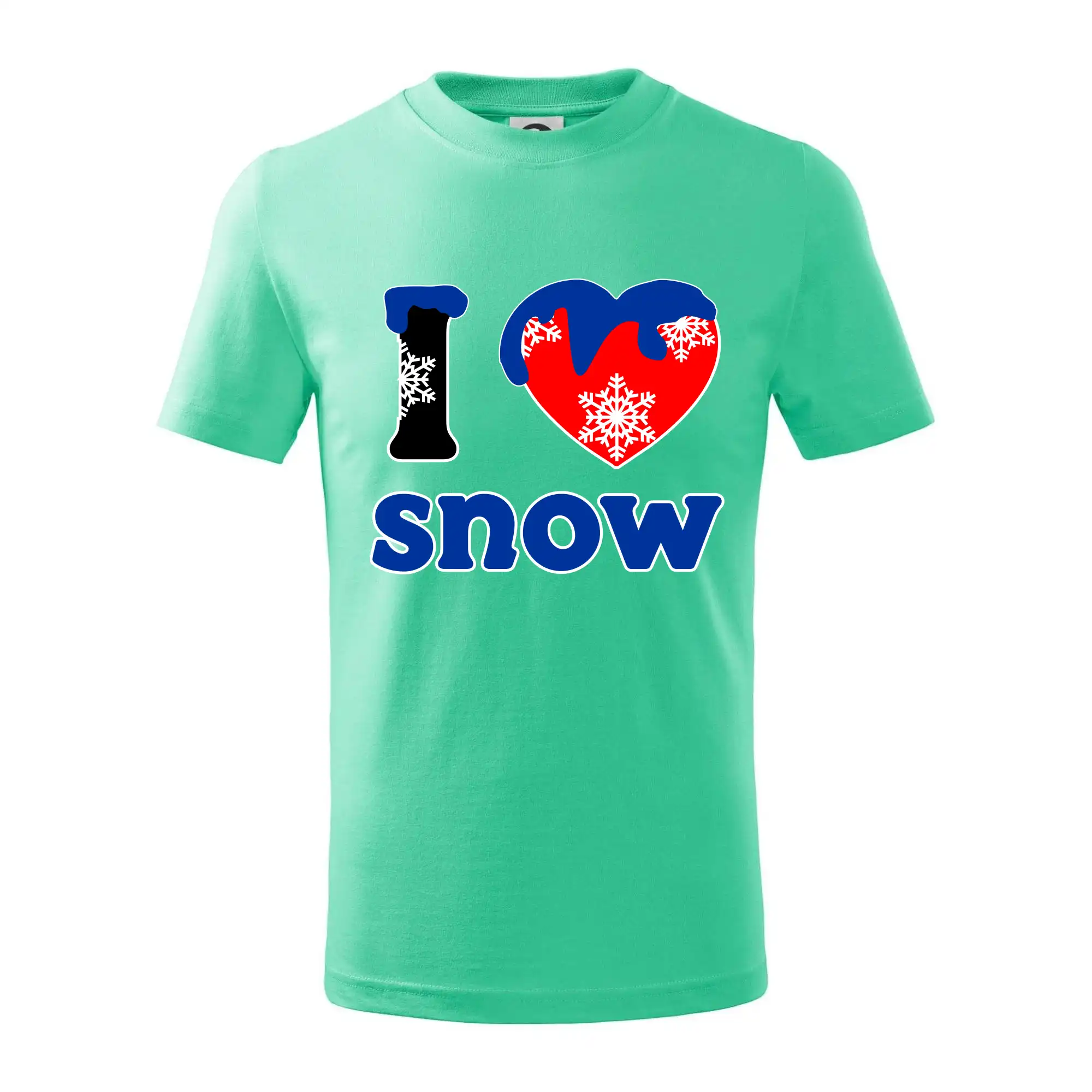 Lyže a Snowboard - I love snow - Tričko detské bavlnené