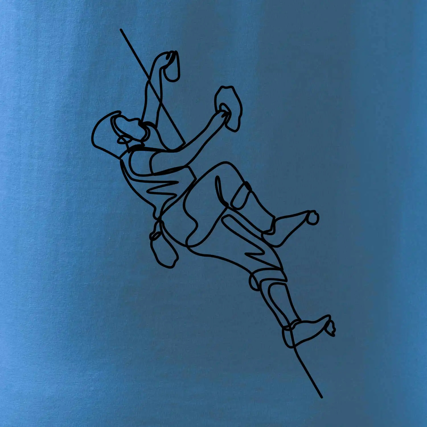 Lezecká stěna jedním tahem