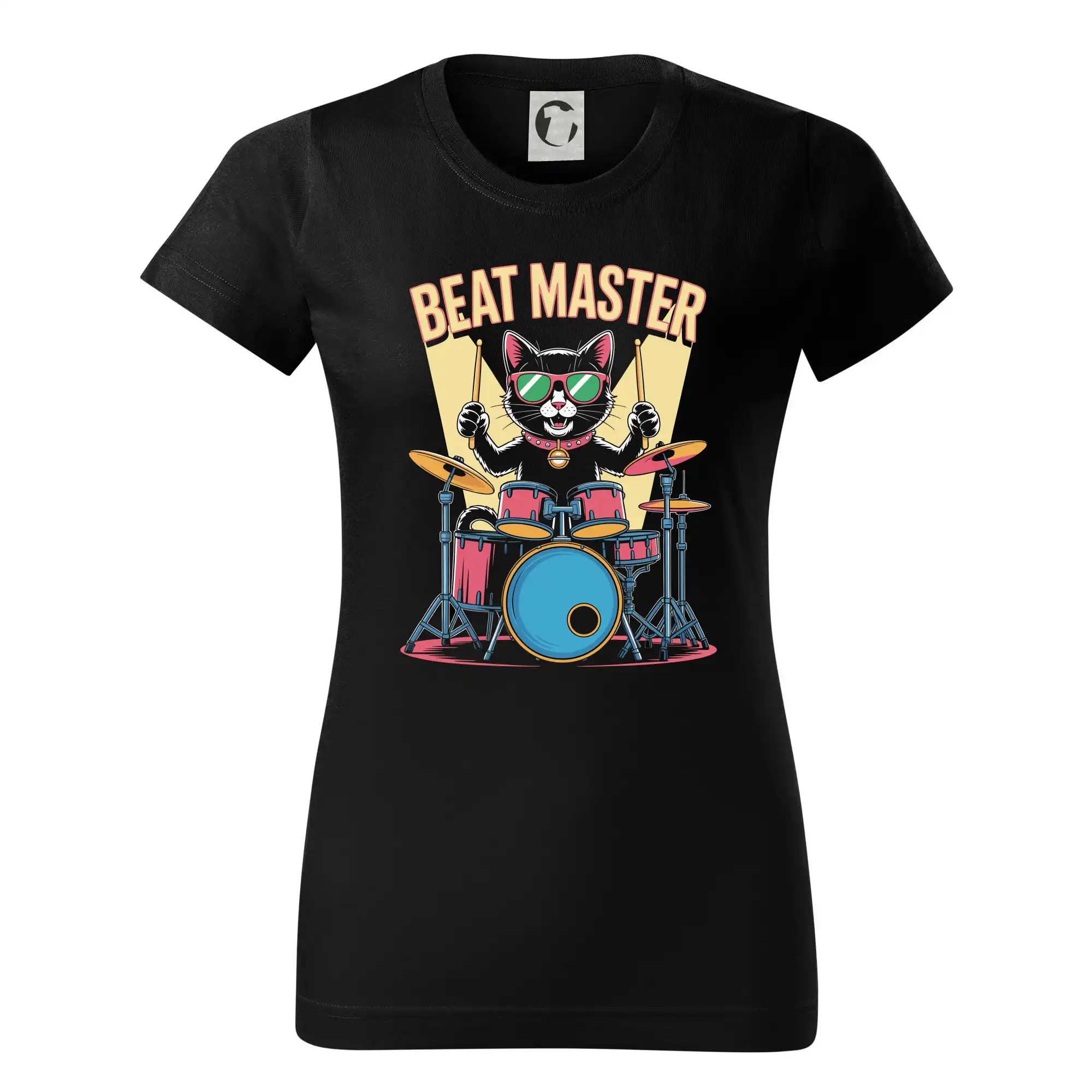 BEAT MASTER CAT - Dámske tričko basic - ľahko voľnejšie a dlhšie