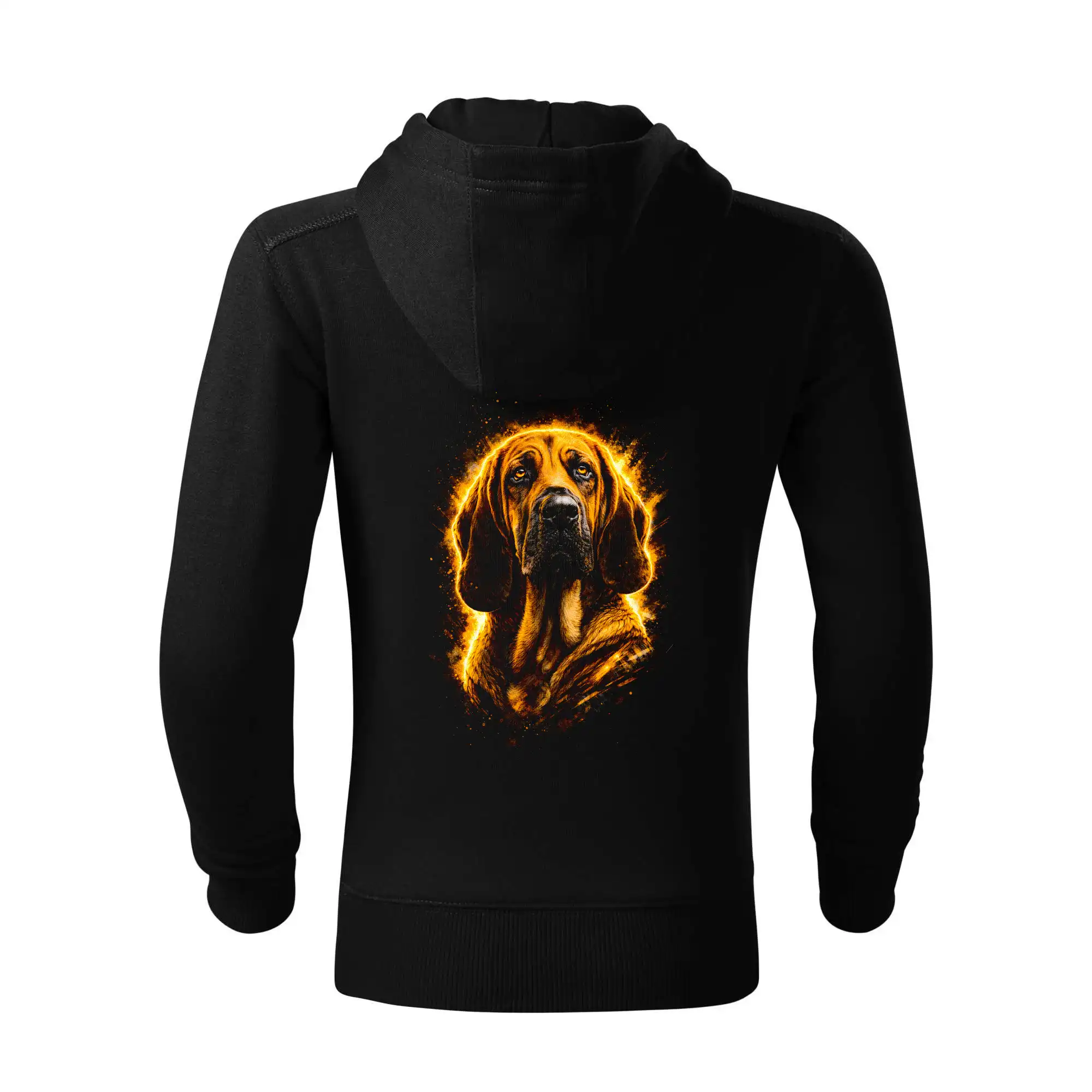 Ostatné psie plemená - Obrázok poltón bloodhound - Detská s kapucňou na zips