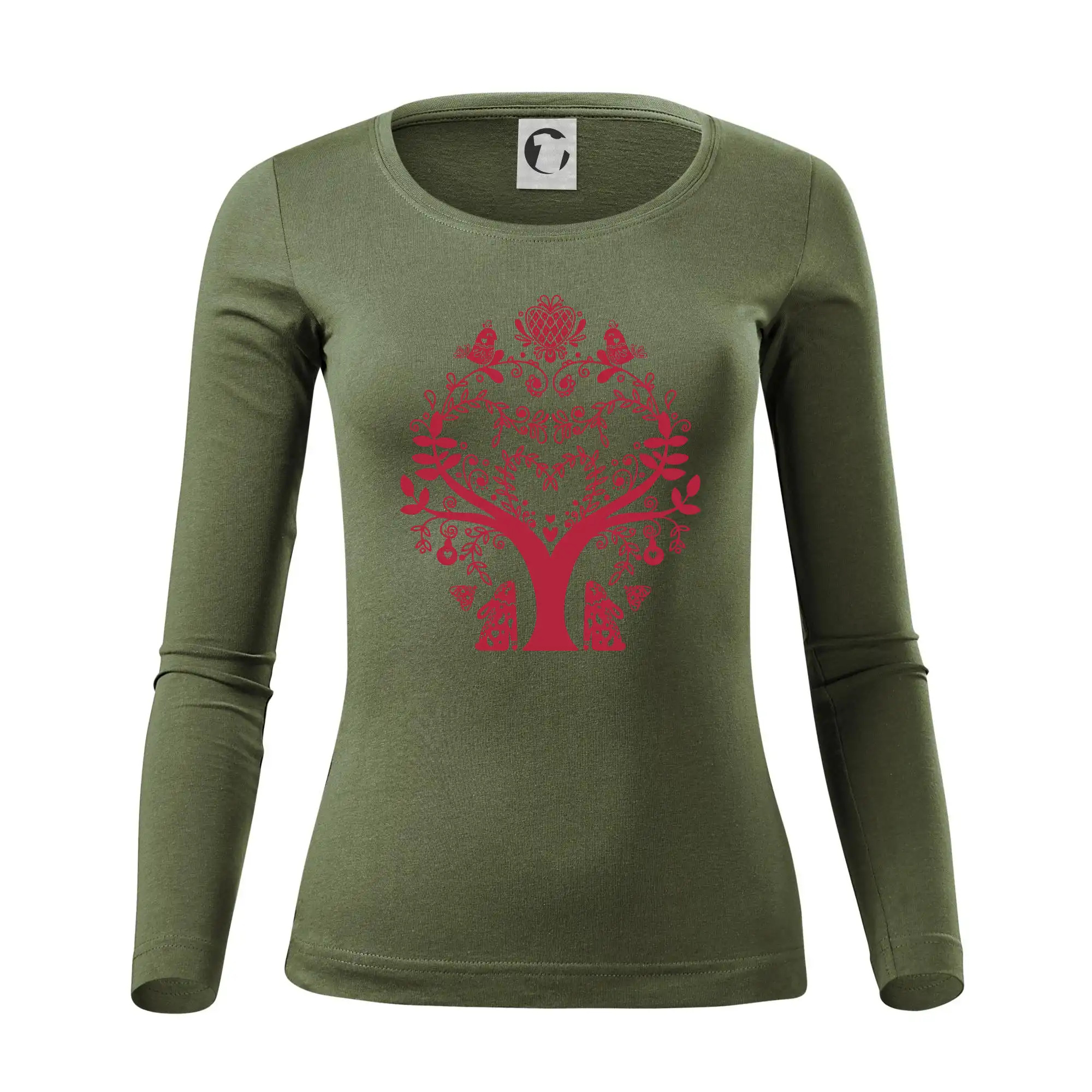 Folklór - Folklór - strom - Dámske tričko FIT-T LS - zužené