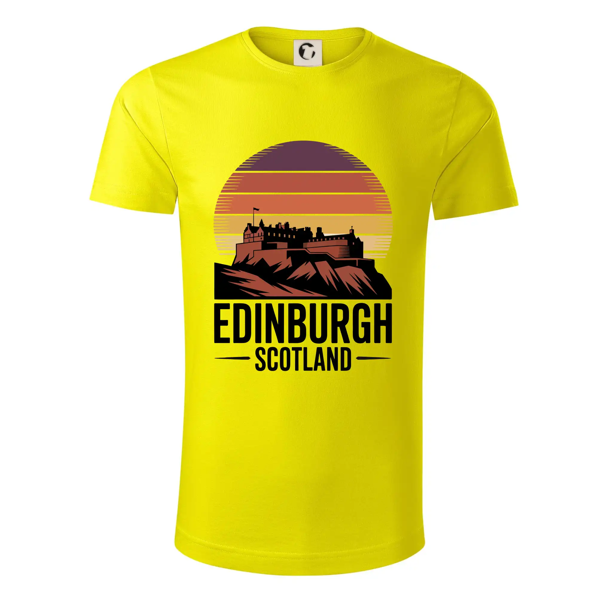 Motívy štátnych vlajok - Scotland Edinburgh Castle - Tričko z organickej bavlny