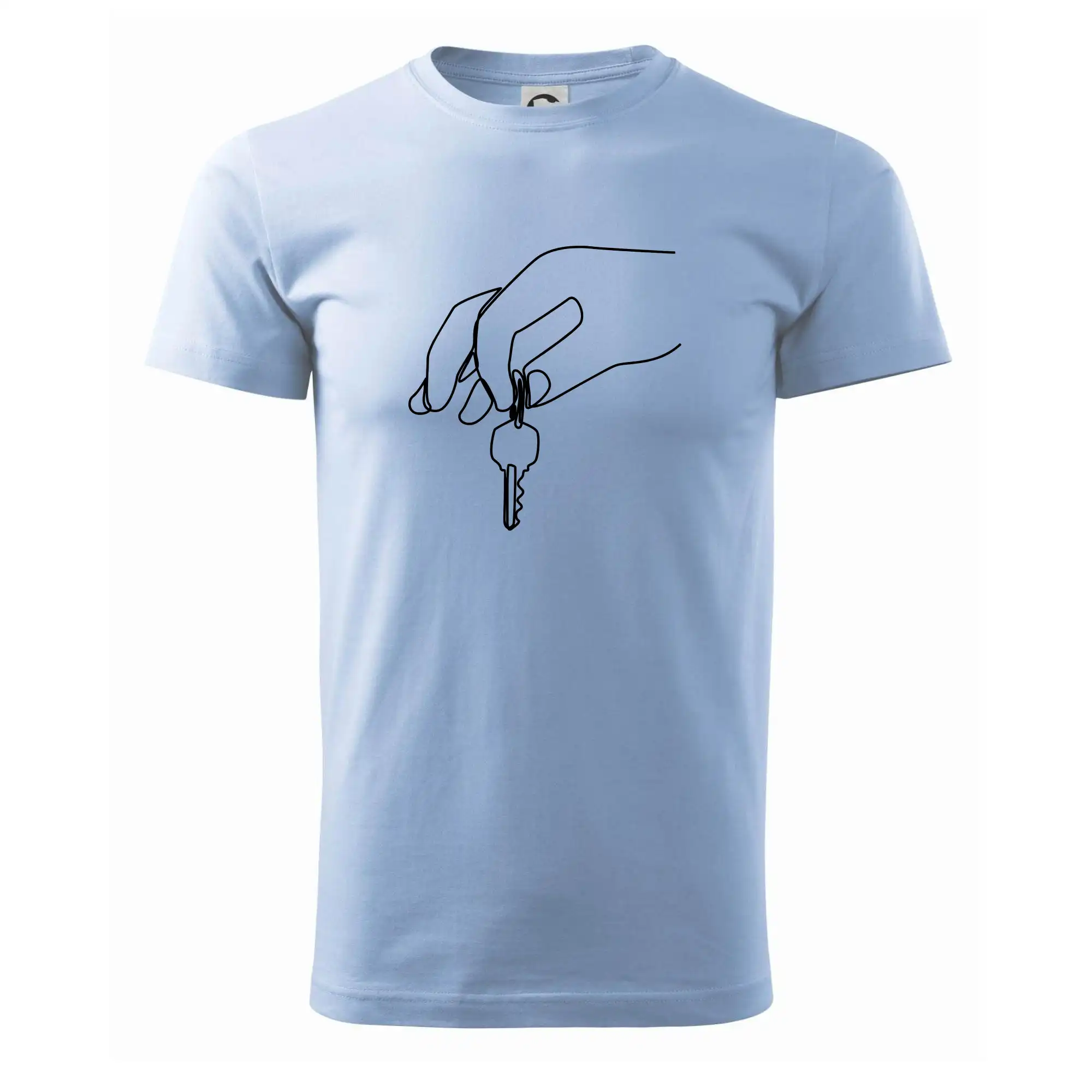 Klíče a ruka jedním tahem