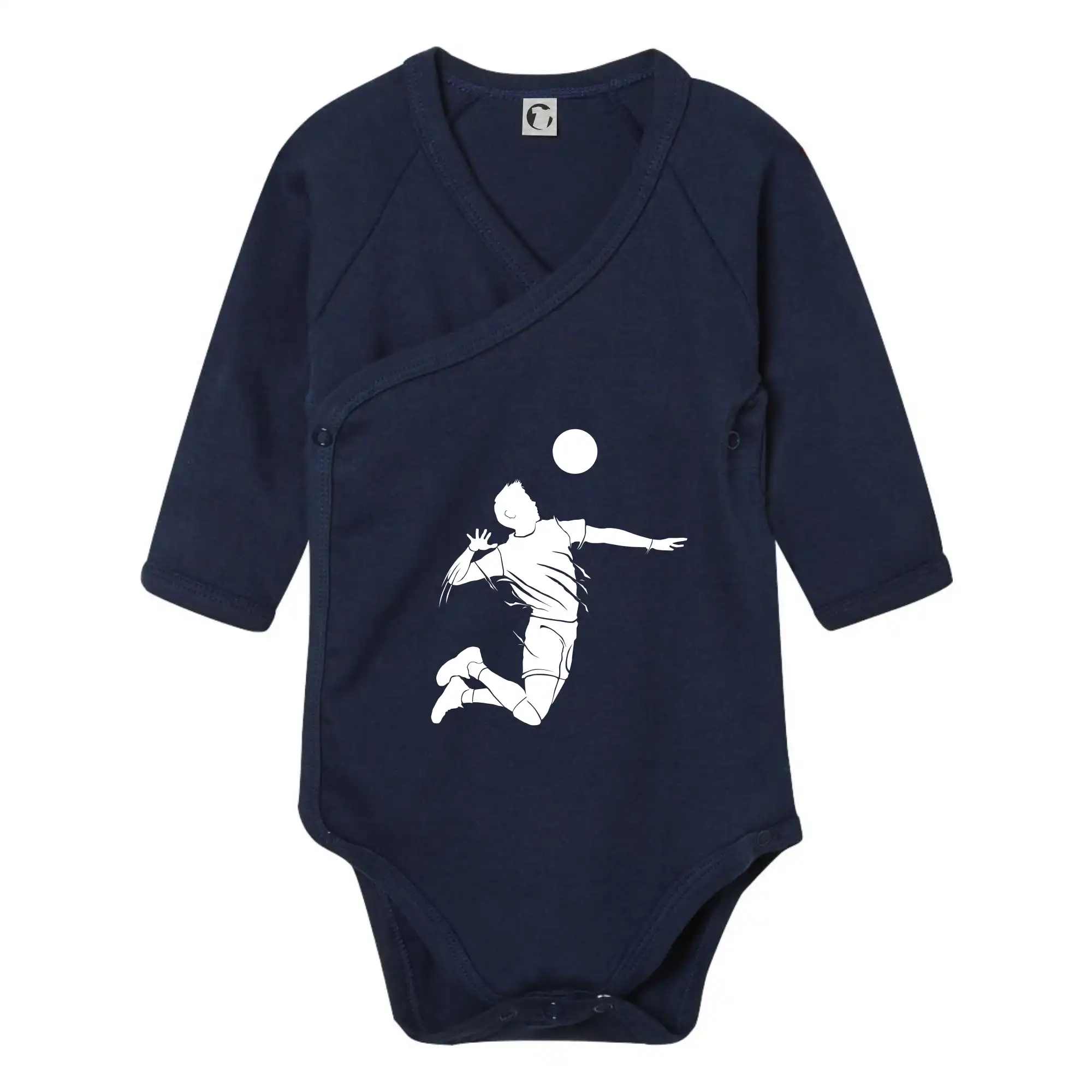 Trička na volejbal - Volejbal splash jednoduchý - Body zavinovacie s dlhým rukávom