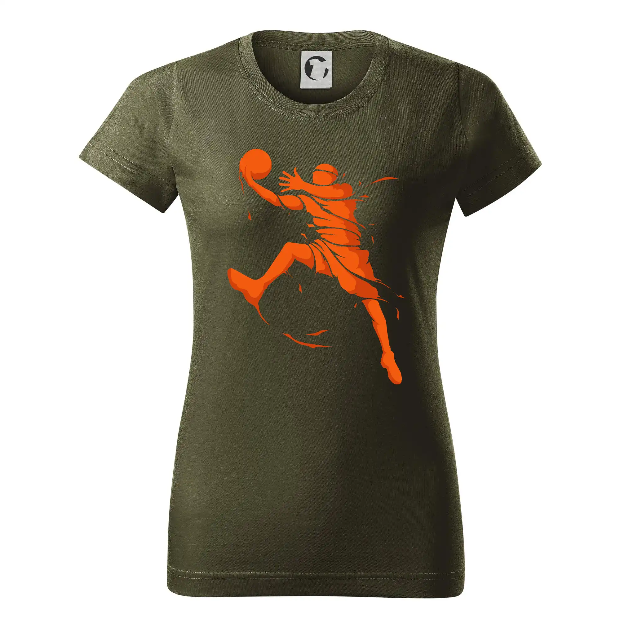 Basketbalová tričká - Basketball player splash - Dámske tričko basic - ľahko voľnejšie a dlhšie
