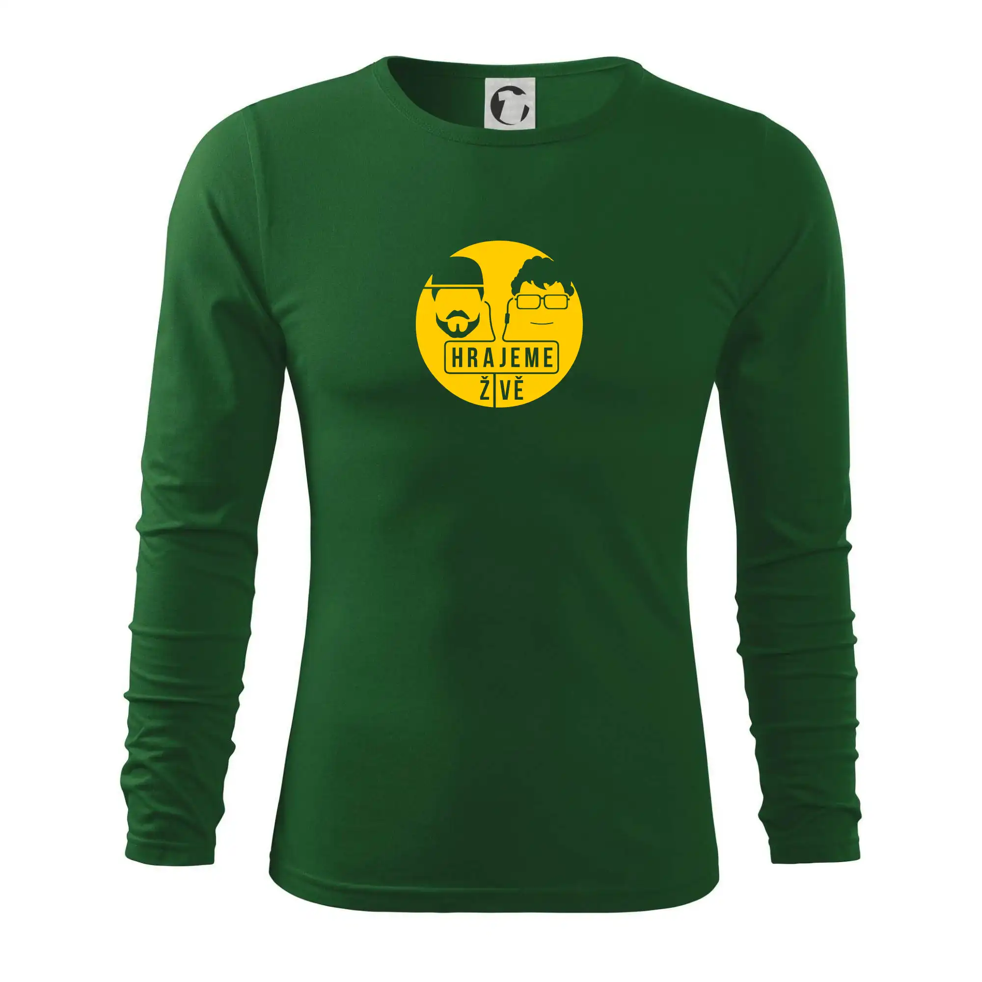 Tričká, mikiny a šiltovky pre Youtubery - Vortex hrajeme živě - Tričko s dlhým rukávom FIT-T long sleeve