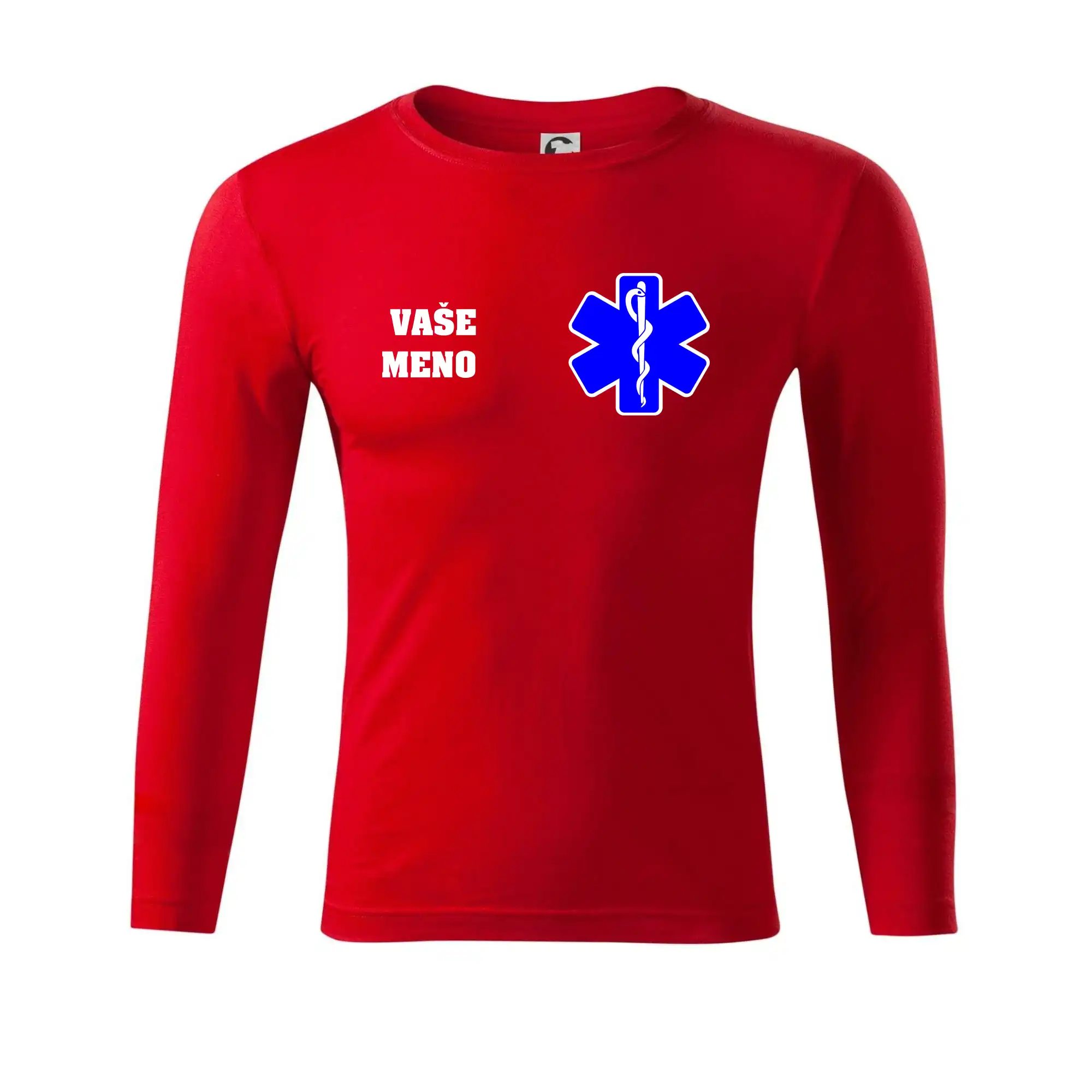 Originálne tričká pre hasičov - Rescue - Vaše meno - Tričko Progress s dlhým rukávom
