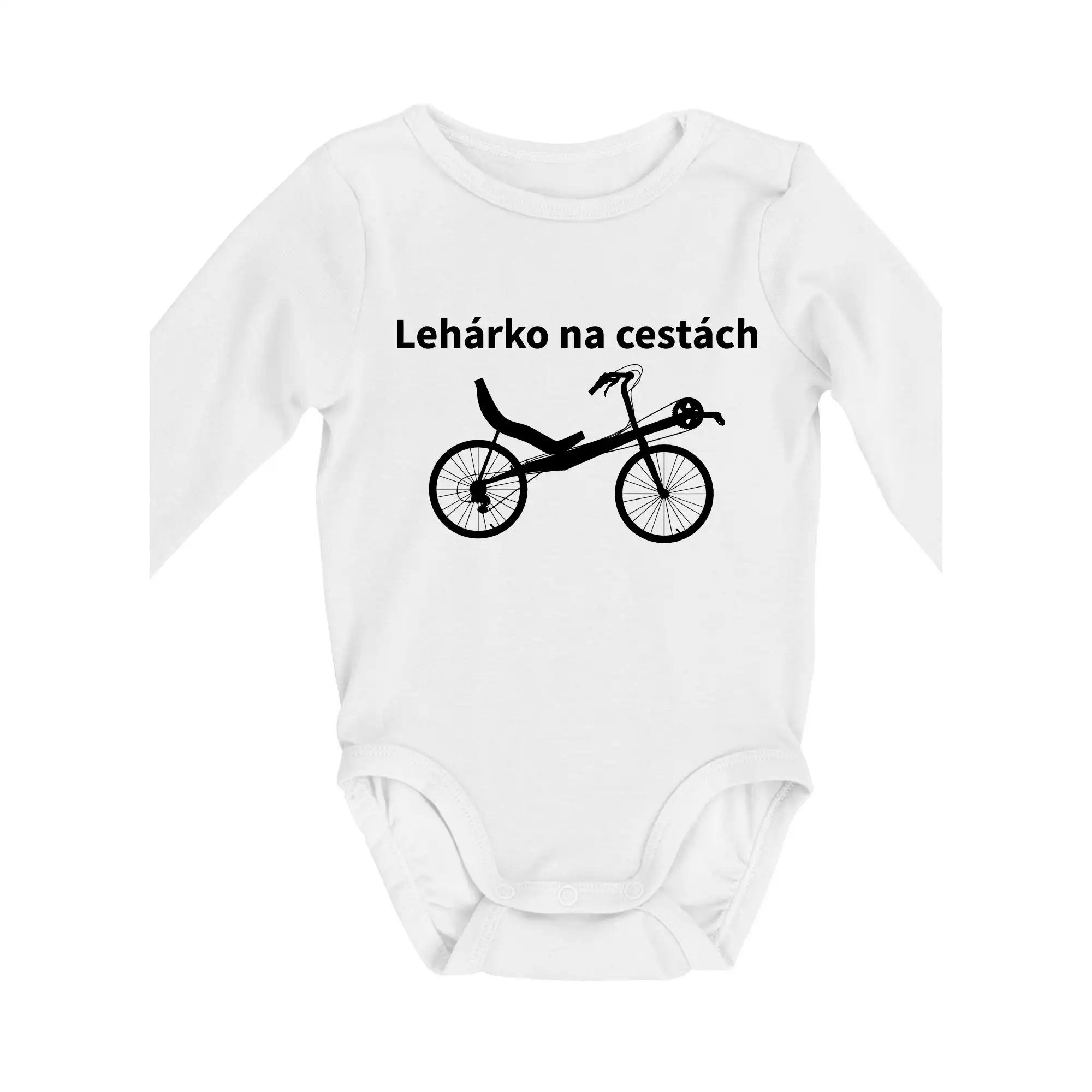 Tričko ako darček pre cyklistu - Lehárko na cestách - Body dojčenské s dlhým rukávom