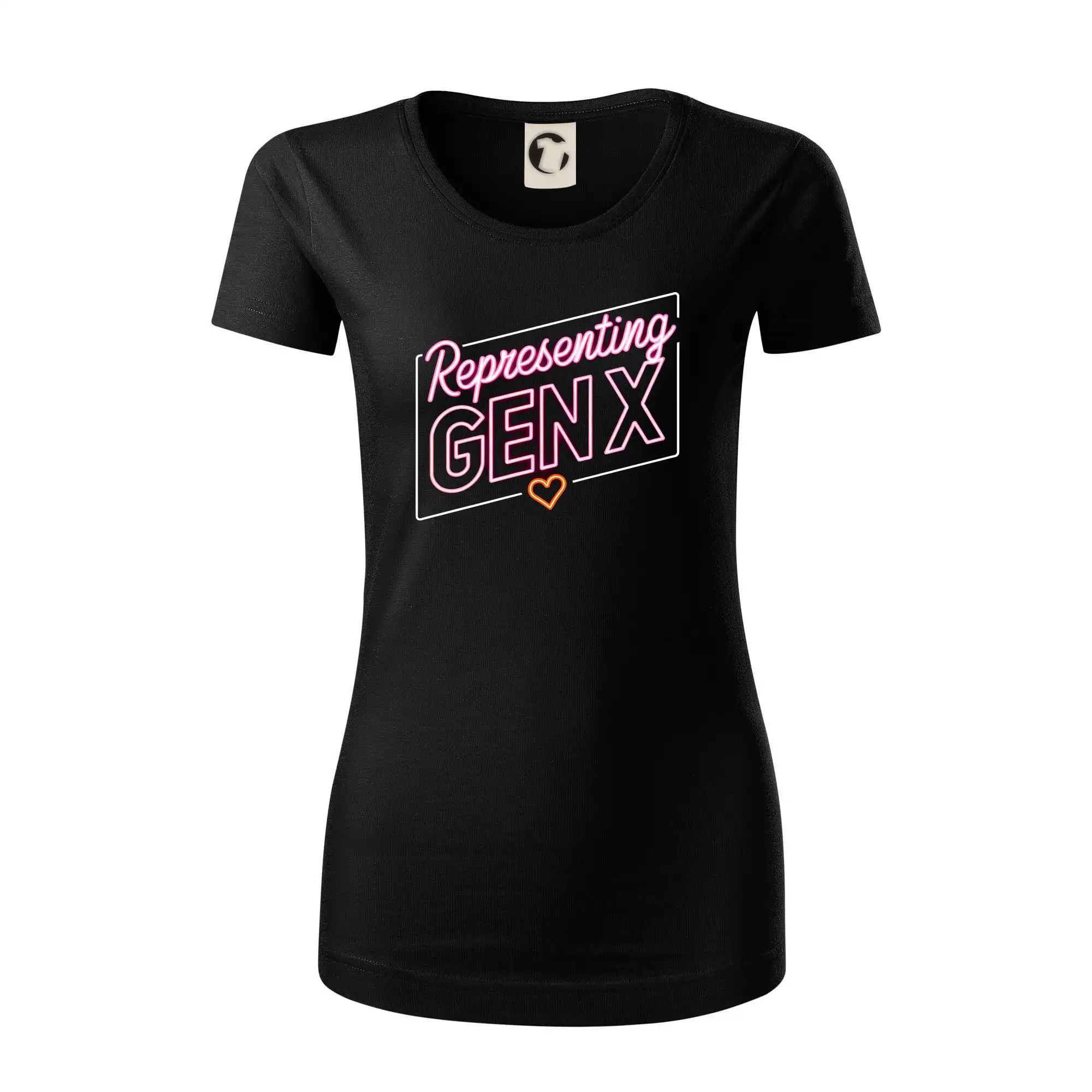 Tričká s motívmi ktoré frčia na internete - Generace X (Gen X) - Representing GEN X neon - Dámske tričko z organickej bavlny Origin (GOTS)