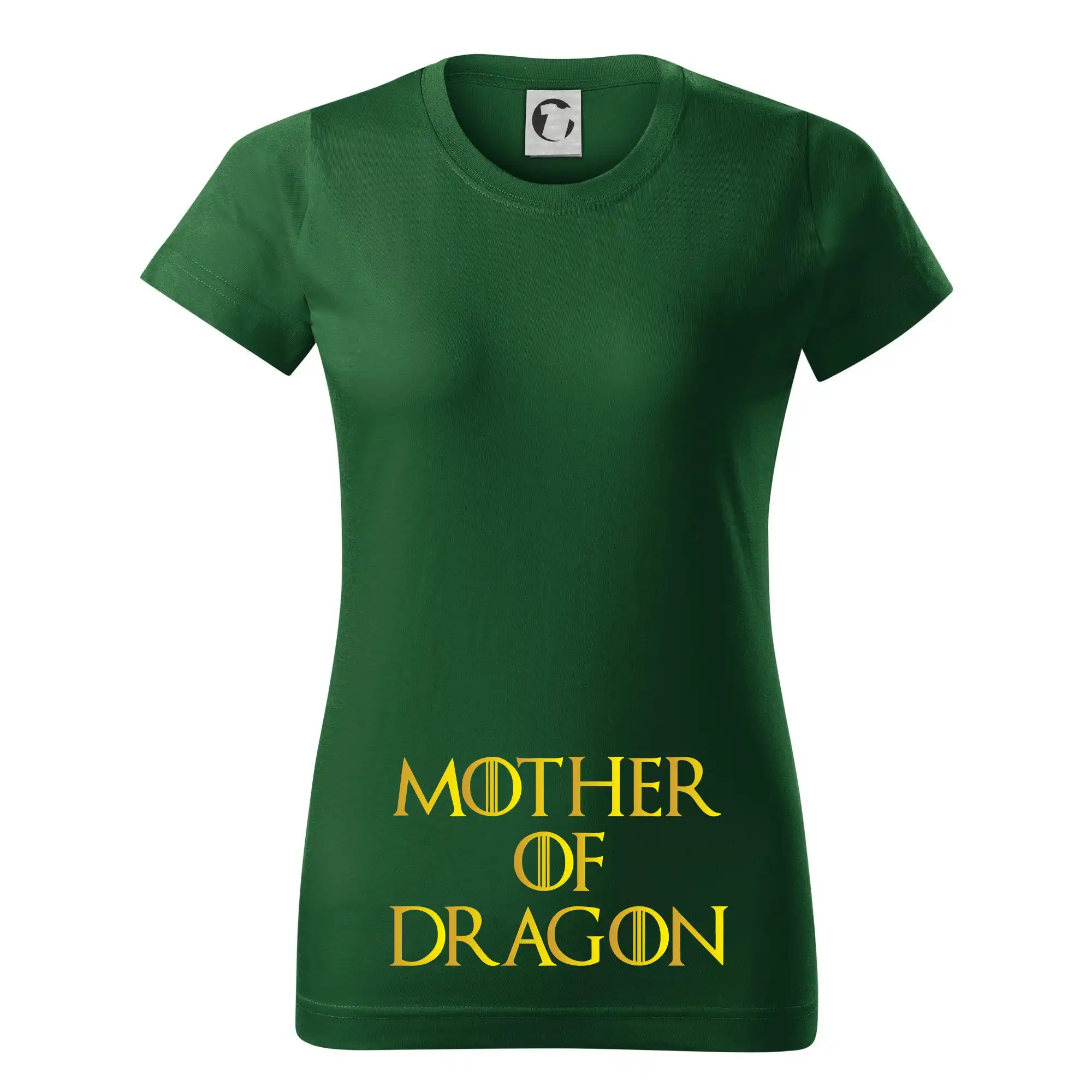 Tričká pre tehotné - Mother of Dragon - Zlatá - Dámske tričko basic - ľahko voľnejšie a dlhšie